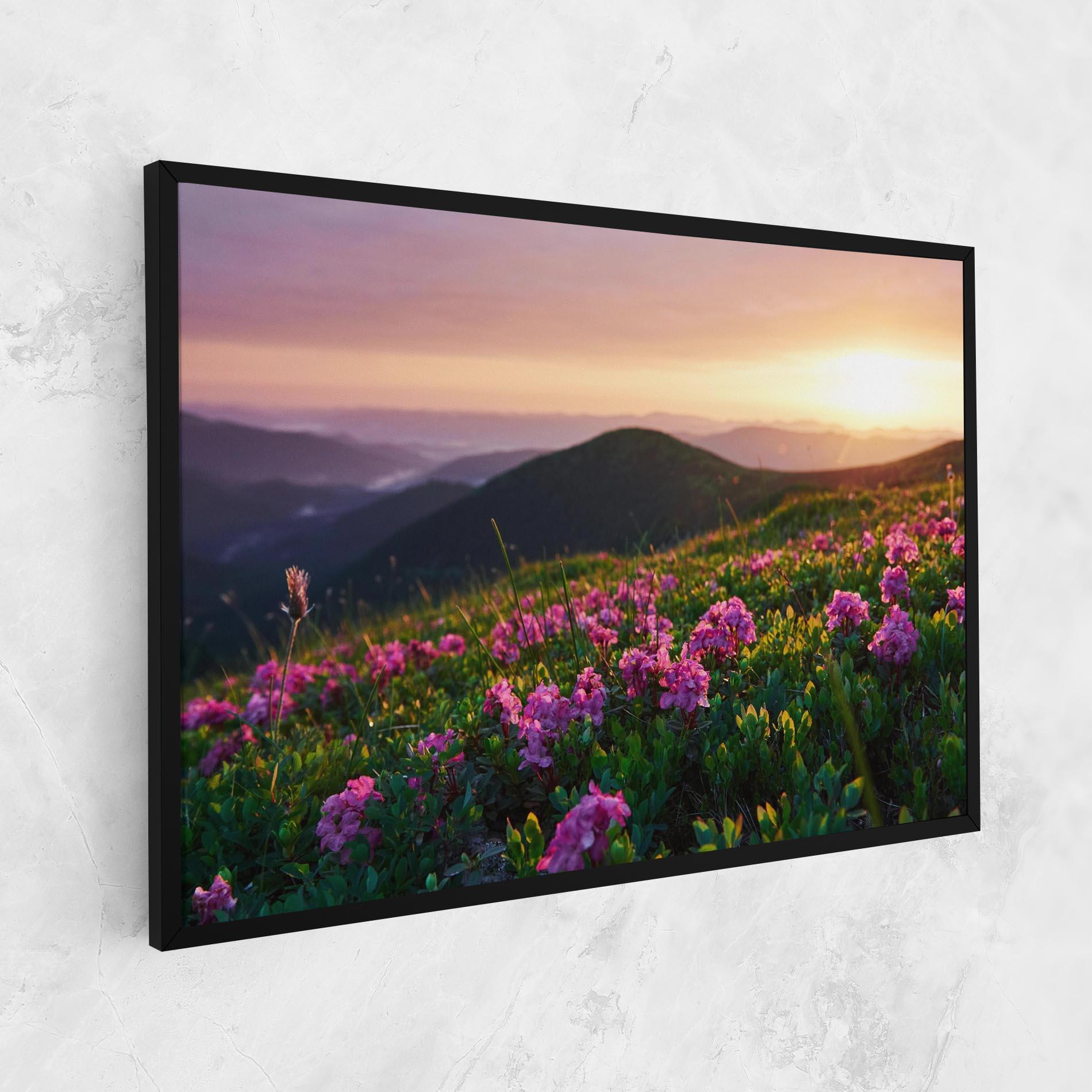 Leinwandbild Purple Summer Flowers mockup 1