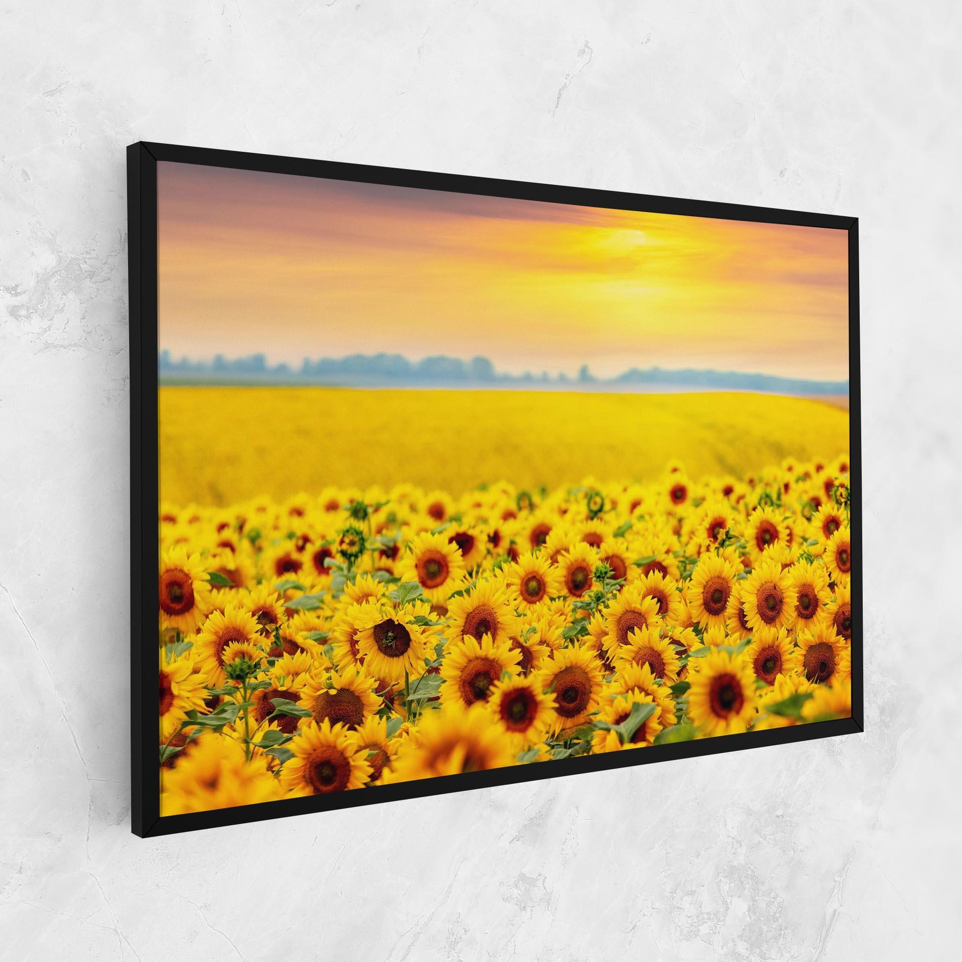 Leinwandbild Yellow Sunflowers mockup 1