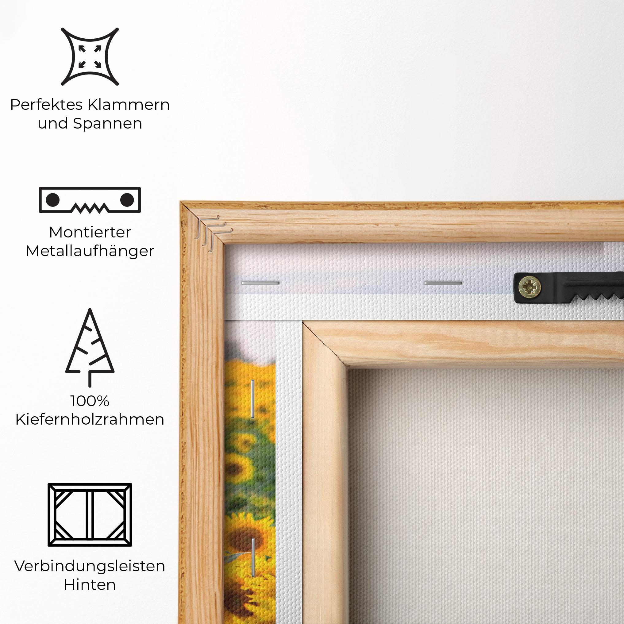 Leinwandbild Blooming Sunflowers mockup 5