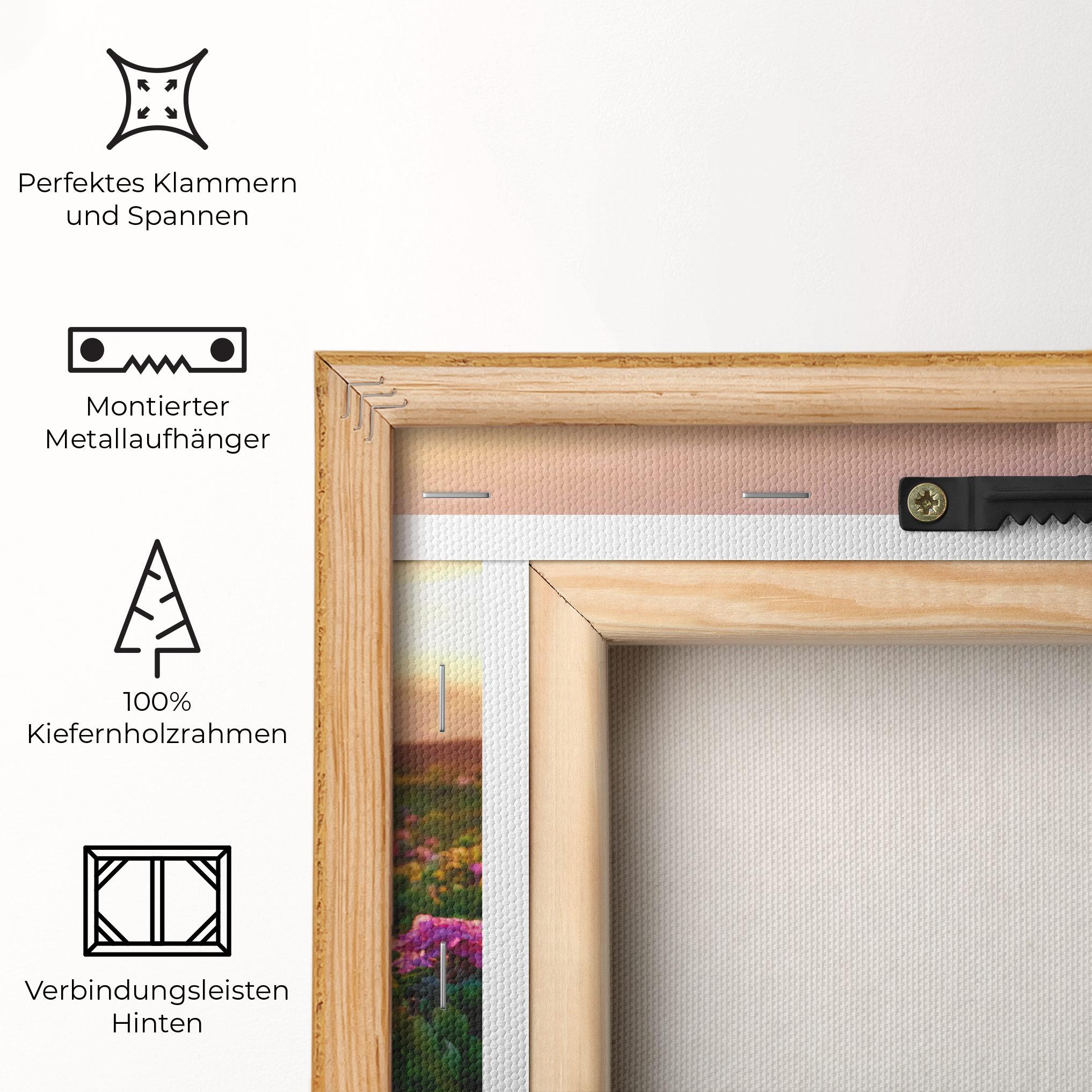 Leinwandbild Purple Summer Flowers mockup 5