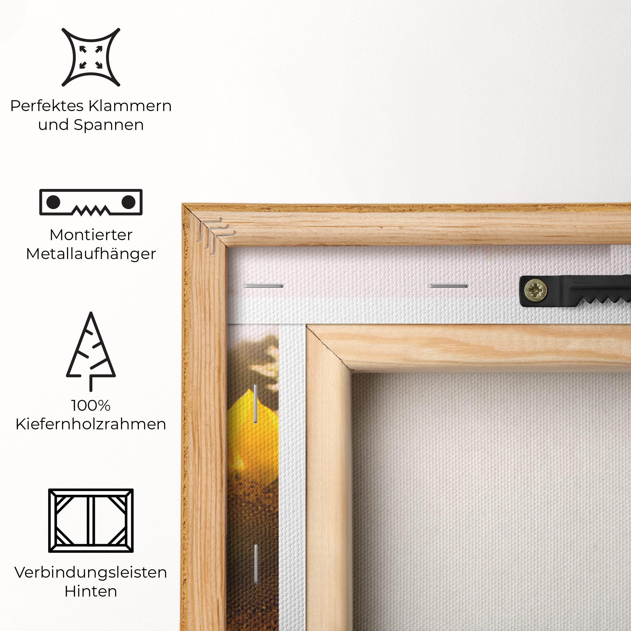 Leinwandbild Yellow Sun Flower mockup 5