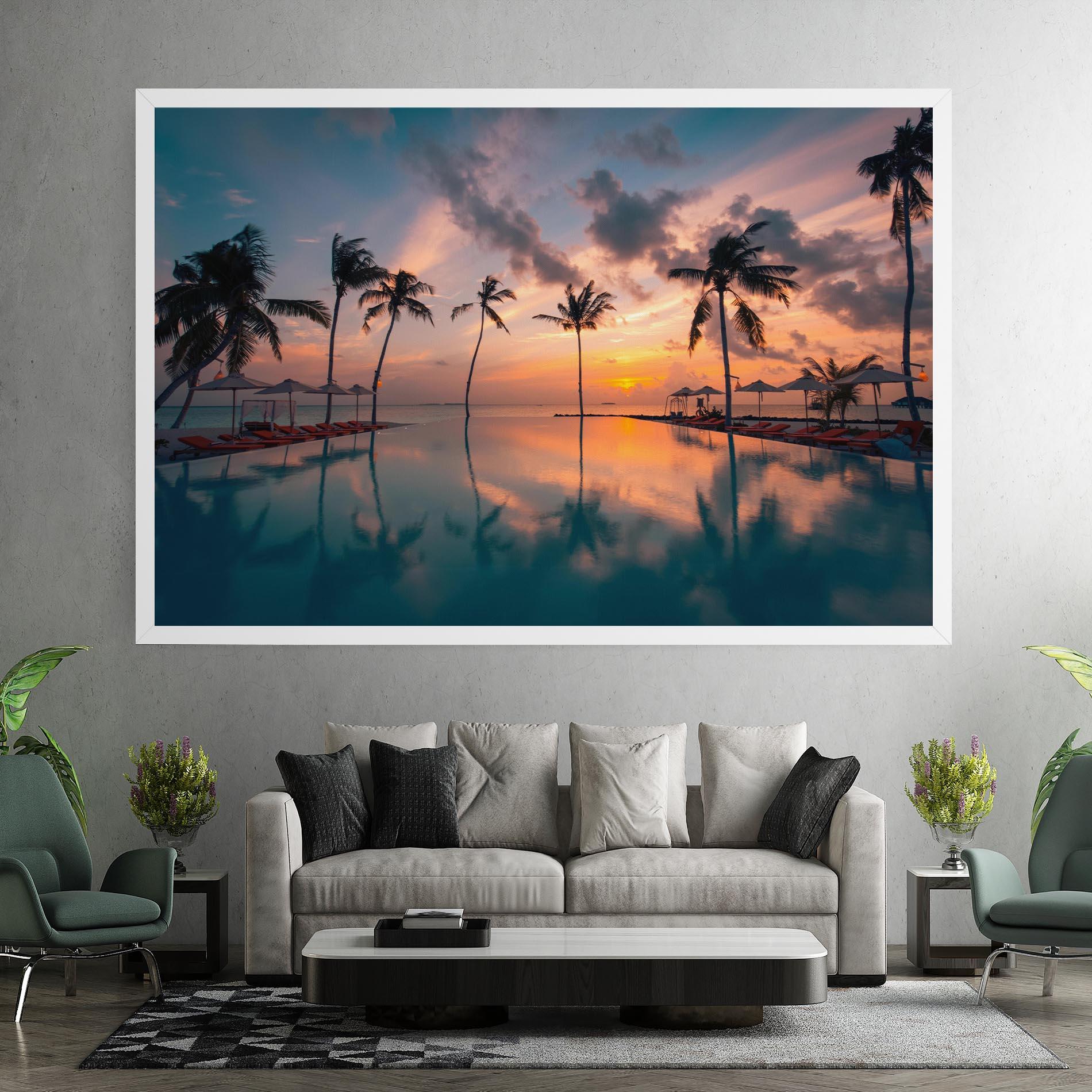 Leinwandbild Tropical Beach mockup 7
