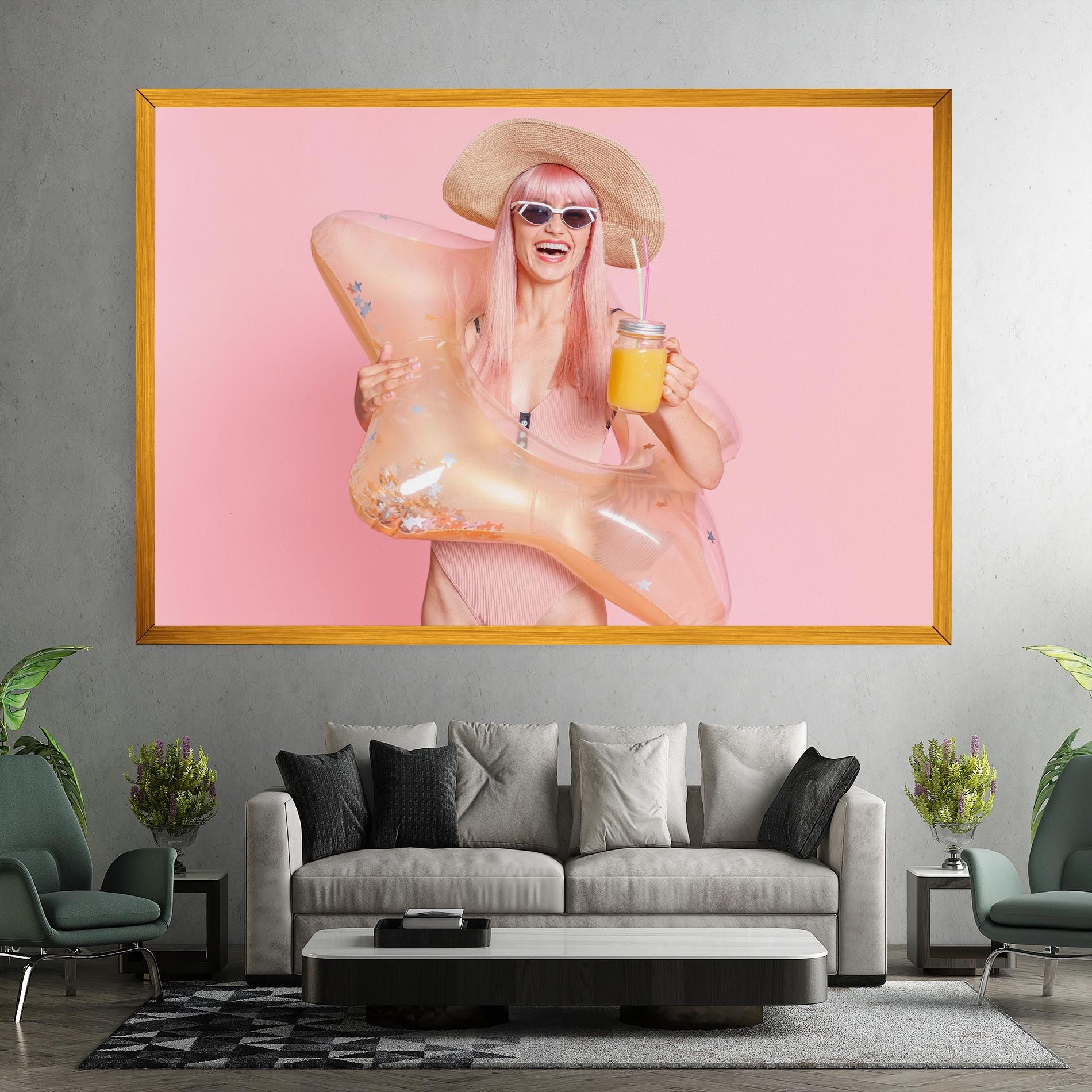Joyful Pink Woman mockup 7
