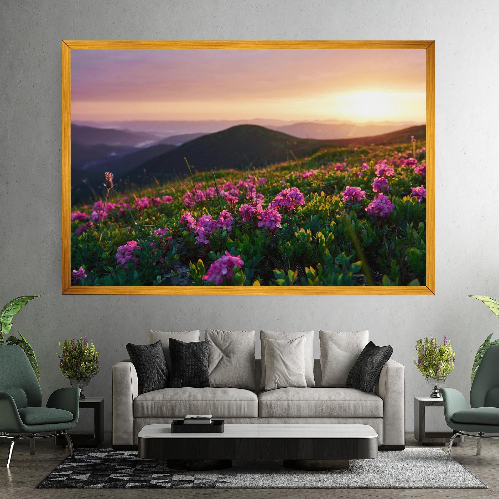 Leinwandbild Purple Summer Flowers mockup 7