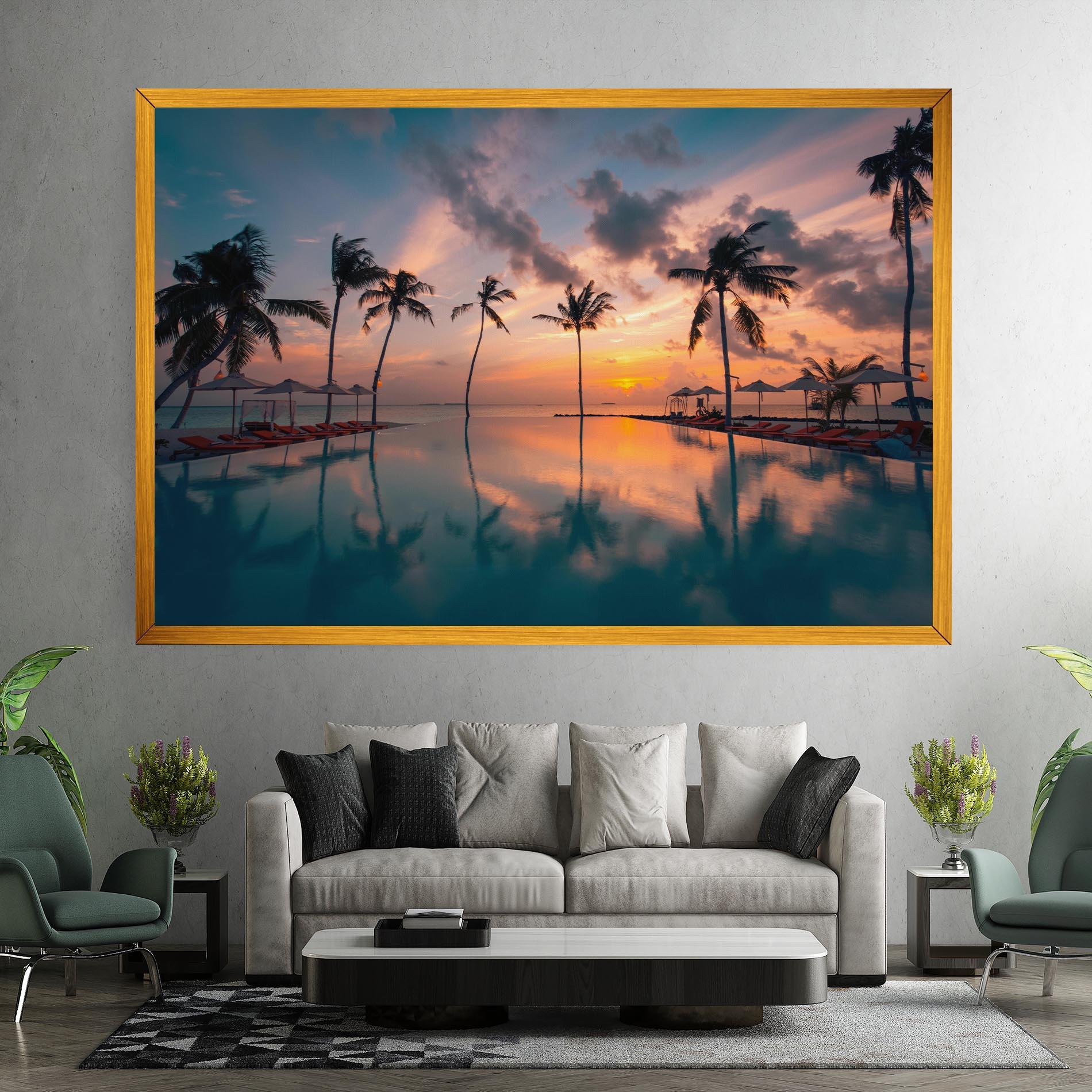 Leinwandbild Tropical Beach mockup 7