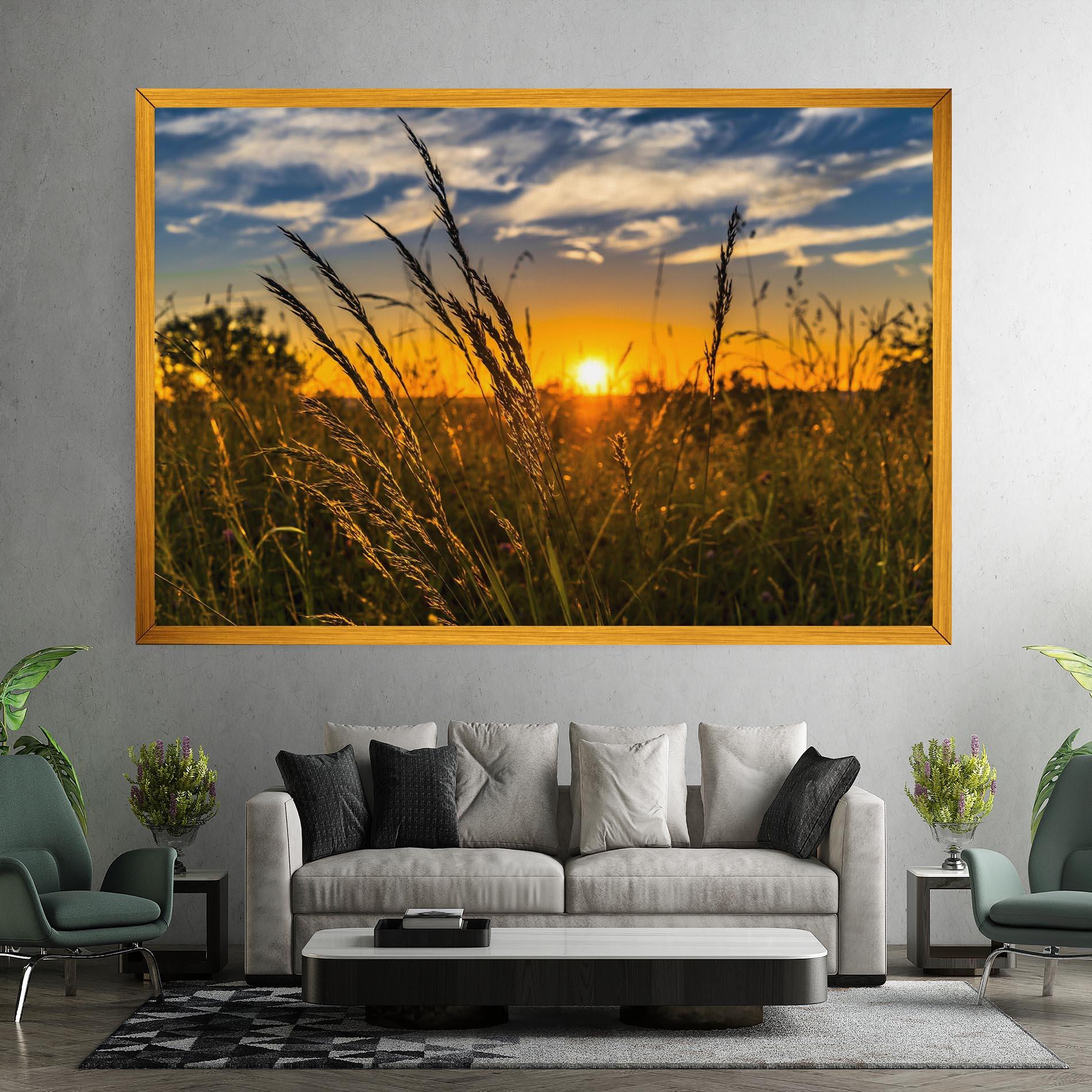 Leinwandbild Wheat Sunset mockup 7