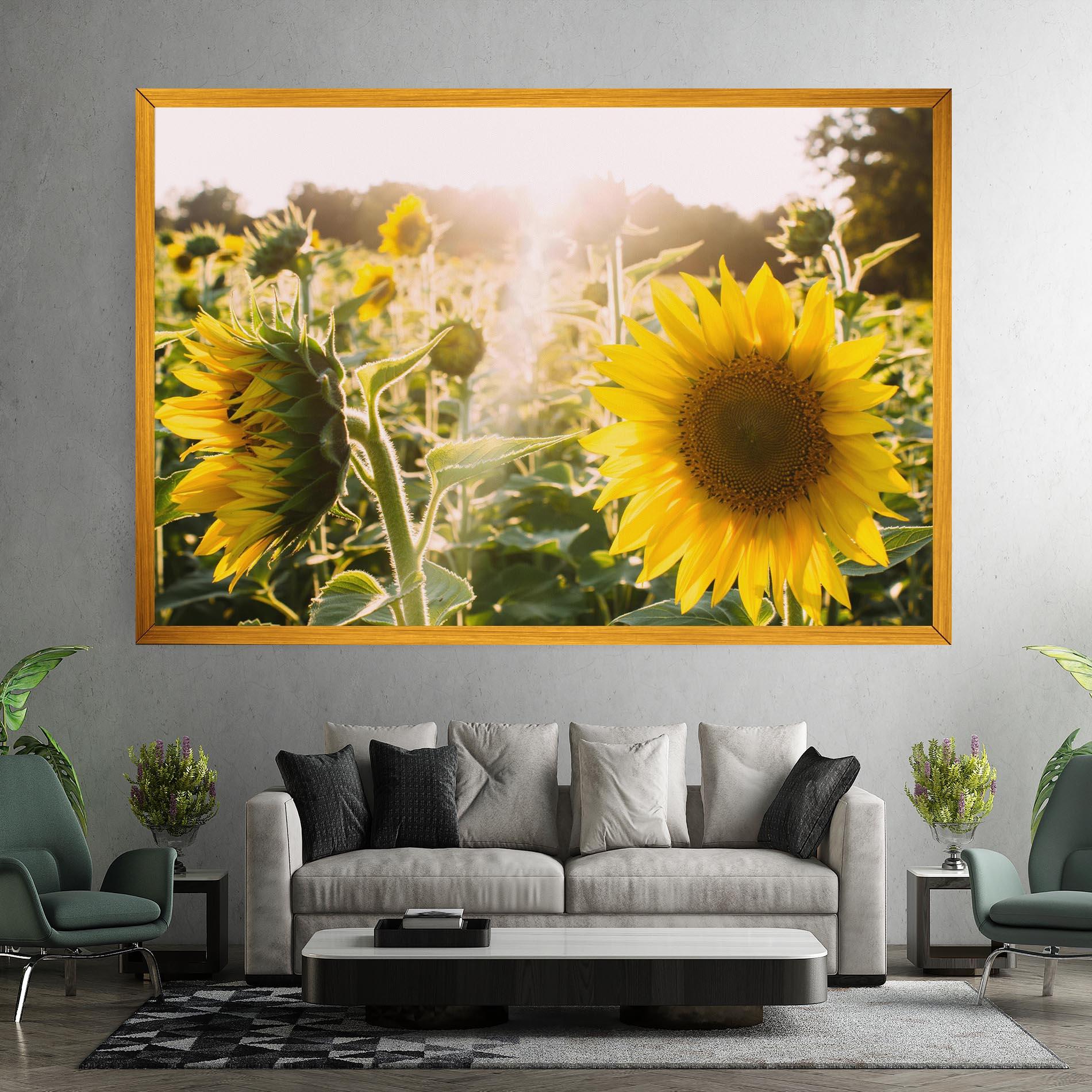 Leinwandbild Yellow Sun Flower mockup 7