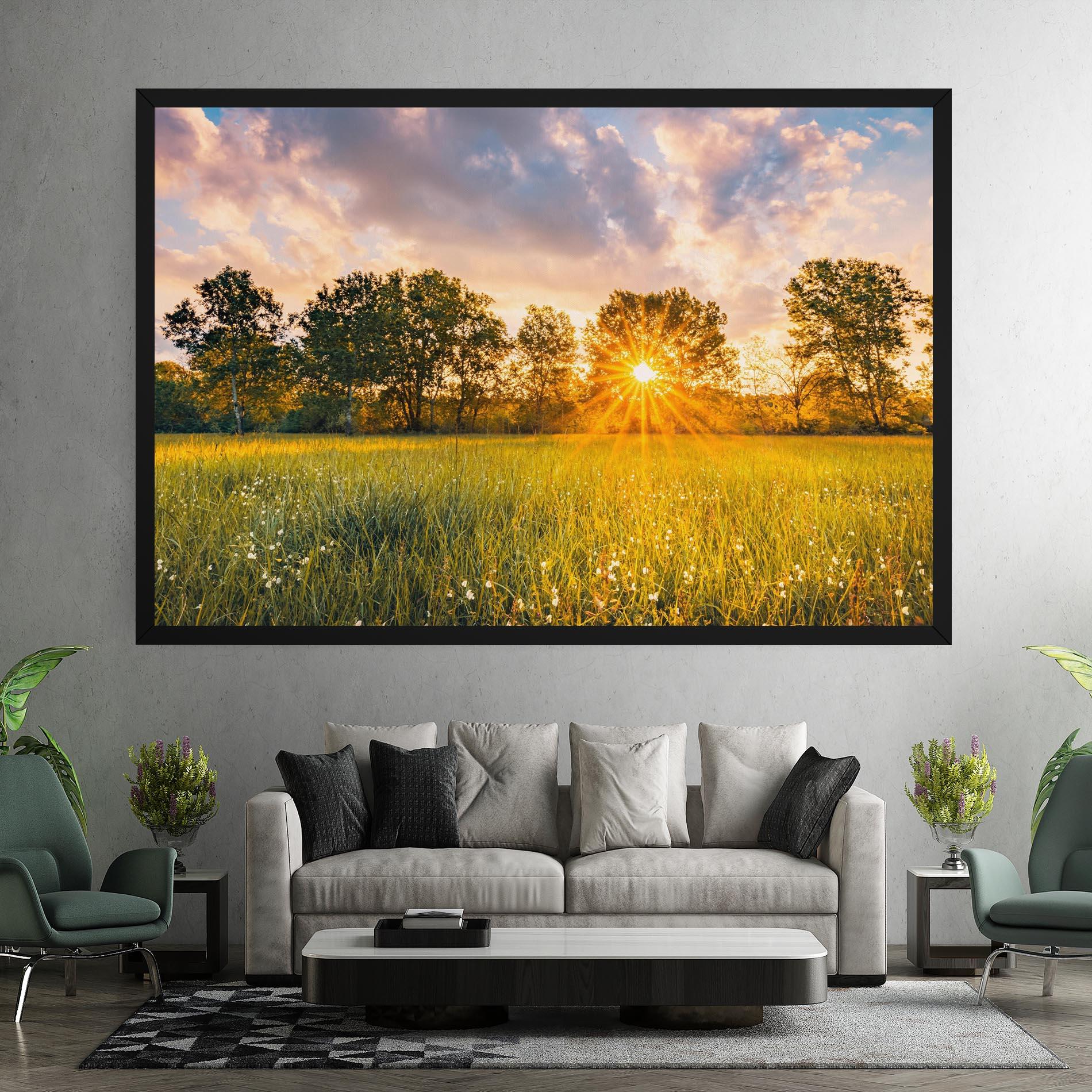 Leinwandbild Blossoming Meadow mockup 7