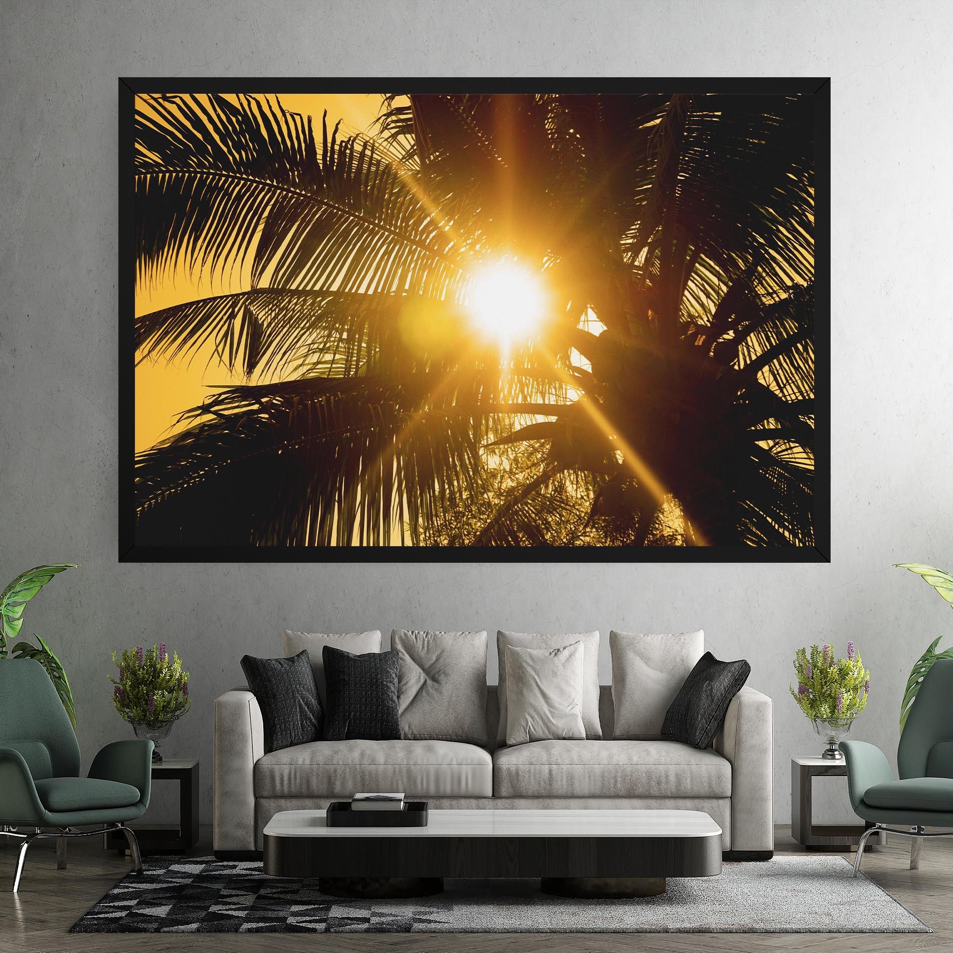 Leinwandbild Palm Trees Sun mockup 7