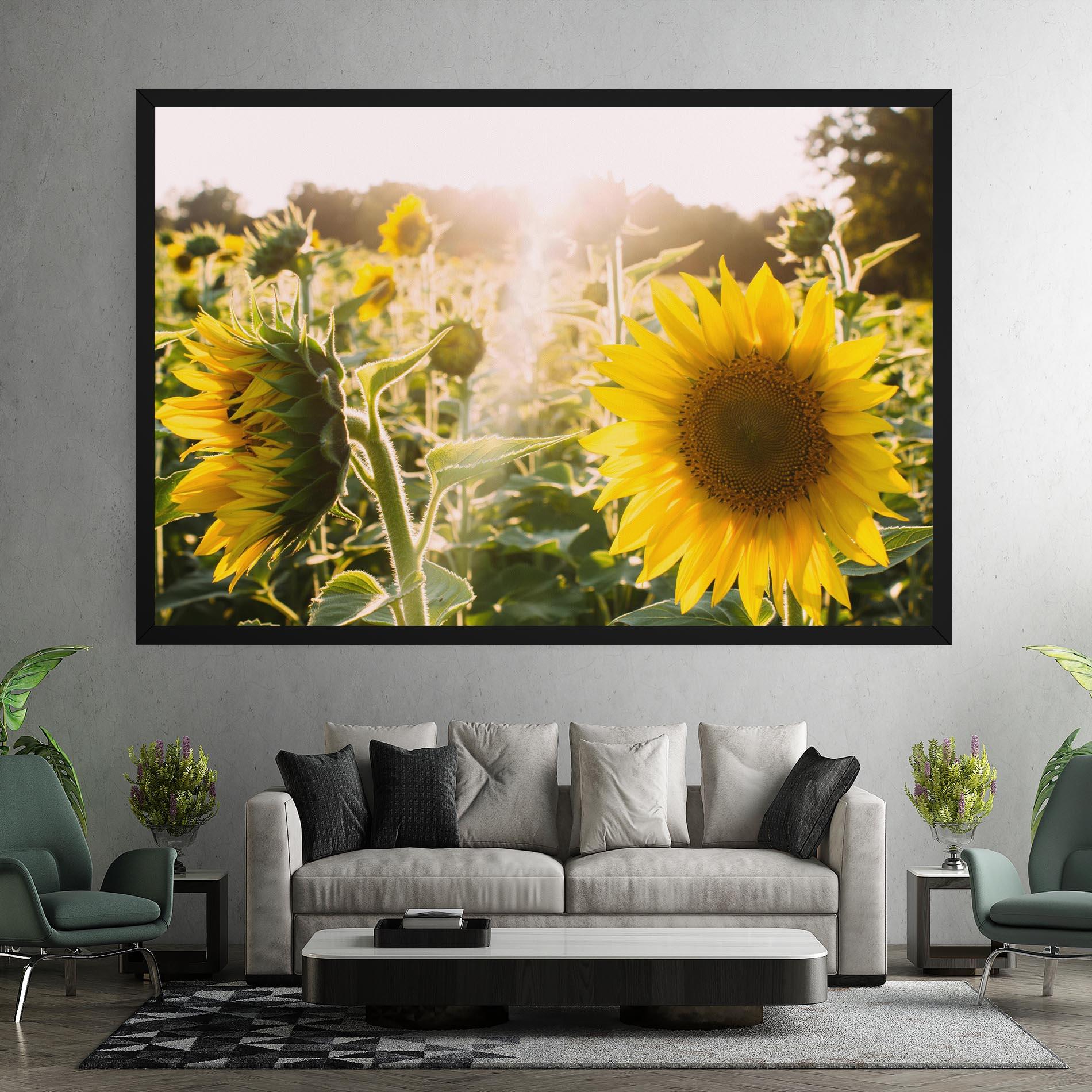 Leinwandbild Yellow Sun Flower mockup 7