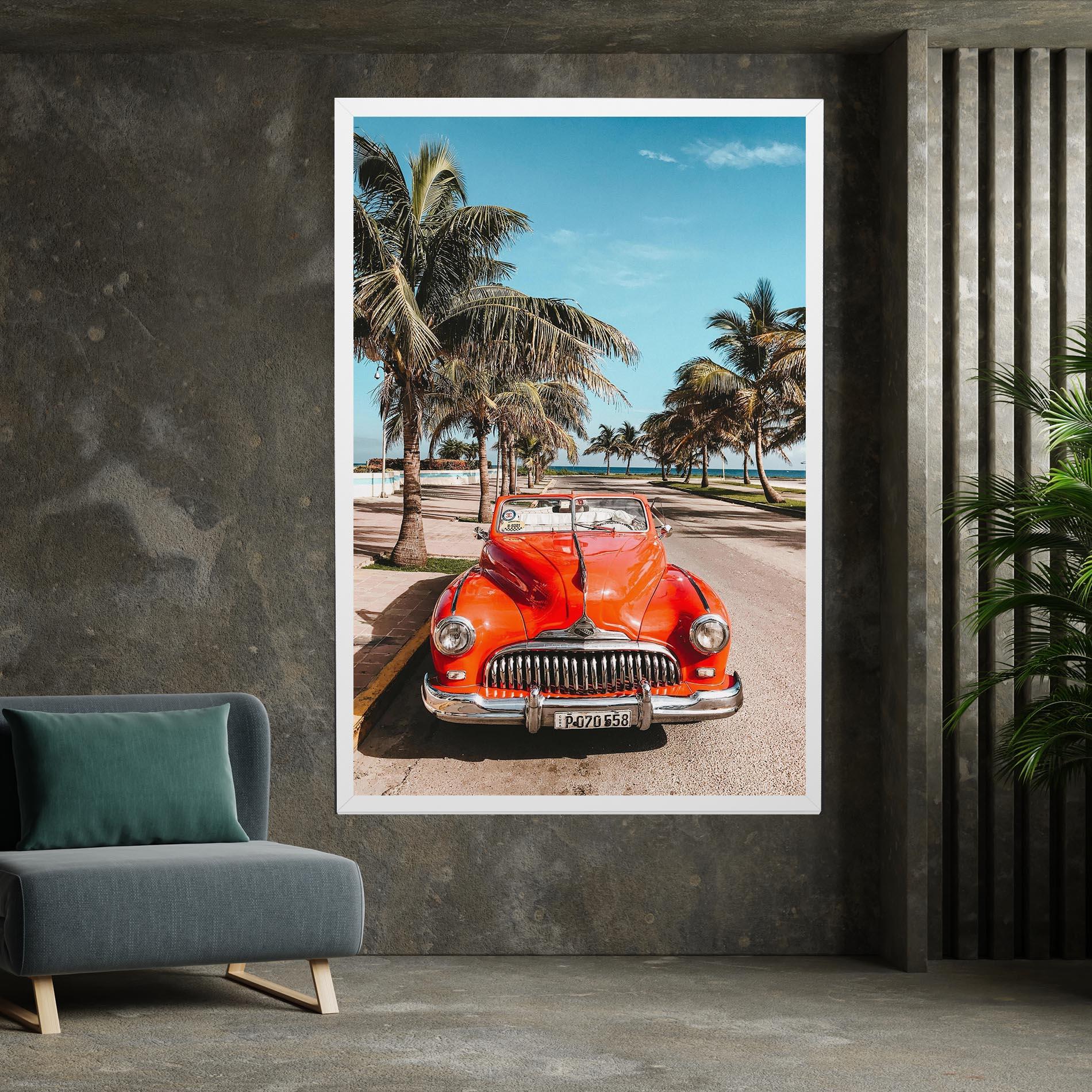 Leinwandbild Red Summer Car mockup 7