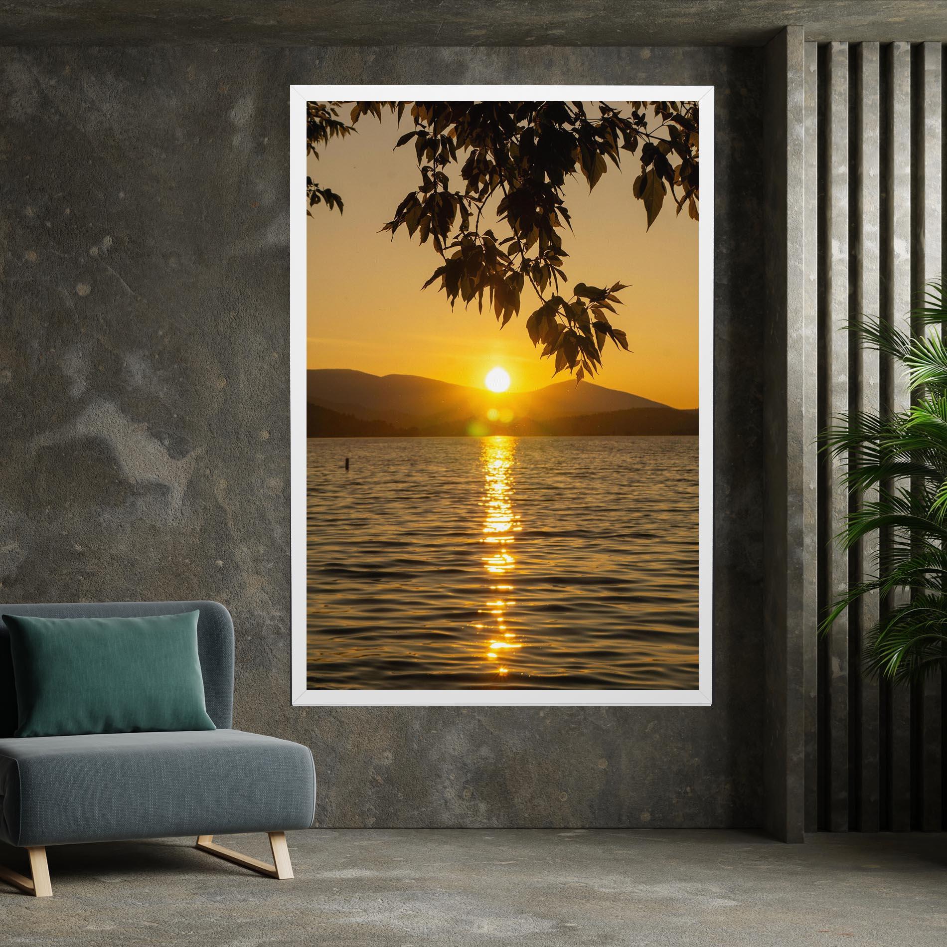 Leinwandbild Yellow Sunrise mockup 7