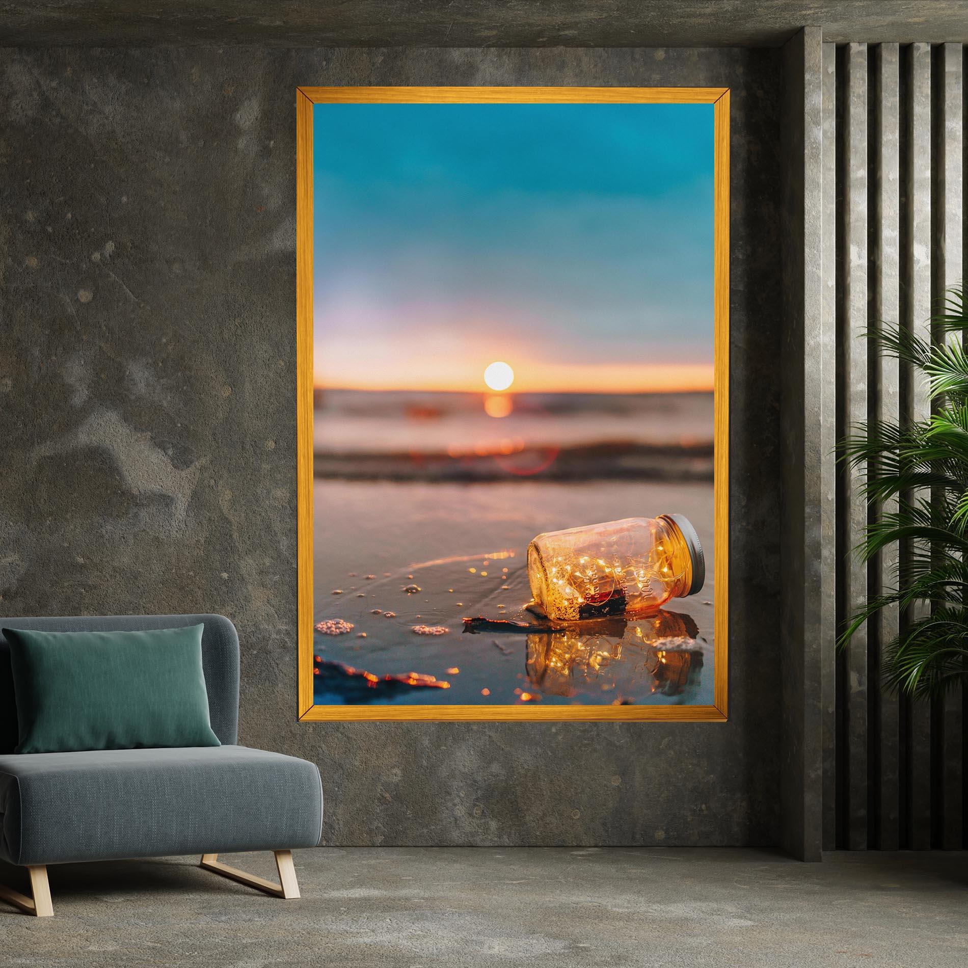 Leinwandbild Jar With Lights mockup 7