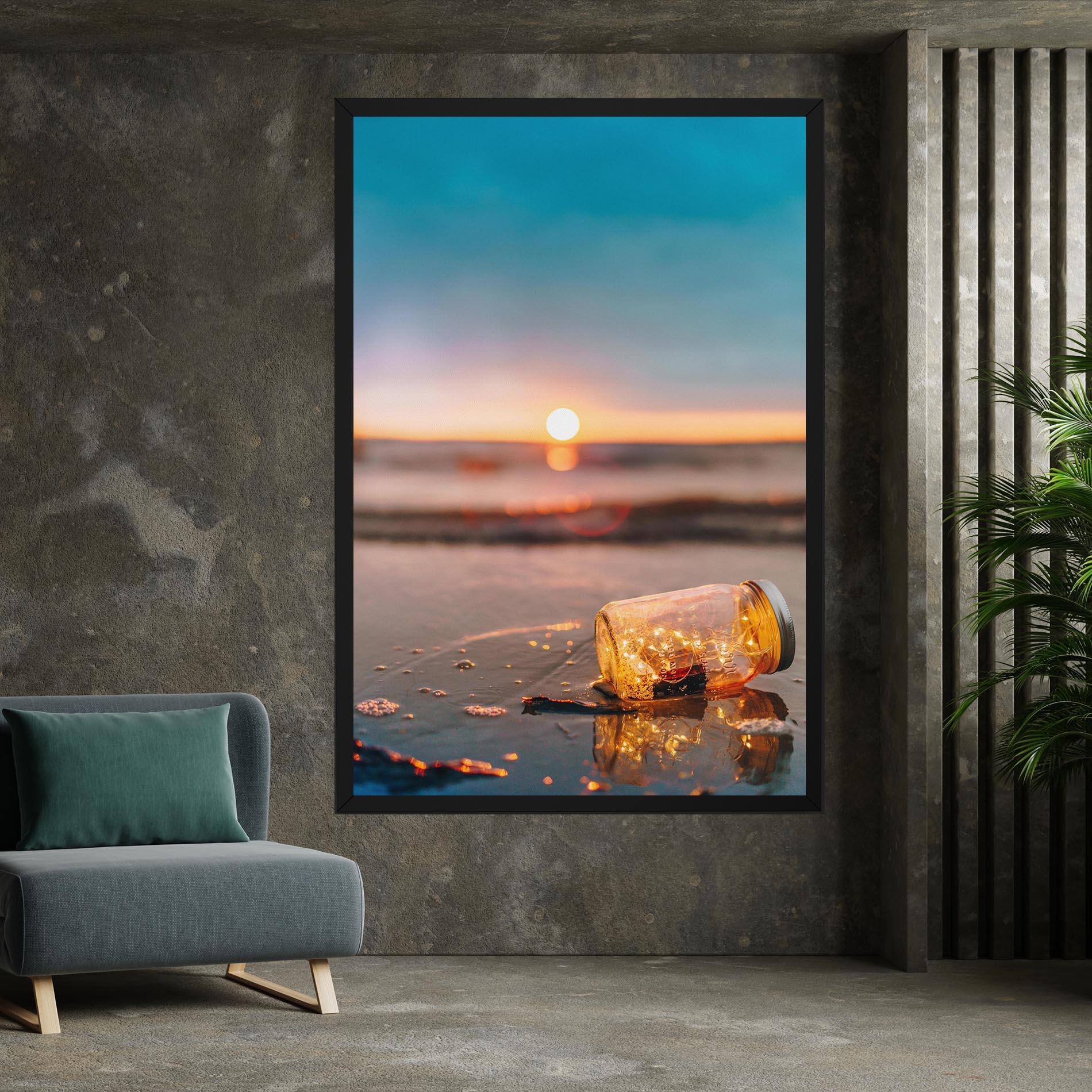 Leinwandbild Jar With Lights mockup 7