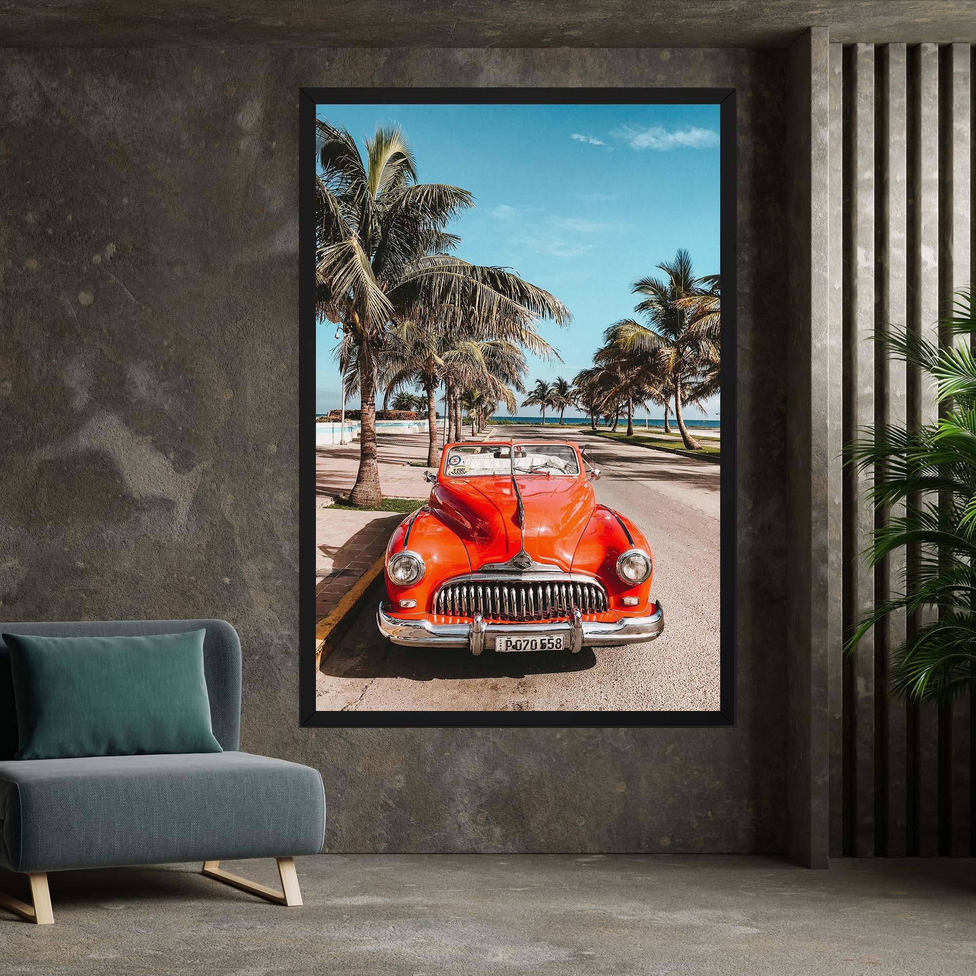 Leinwandbild Red Summer Car mockup 7