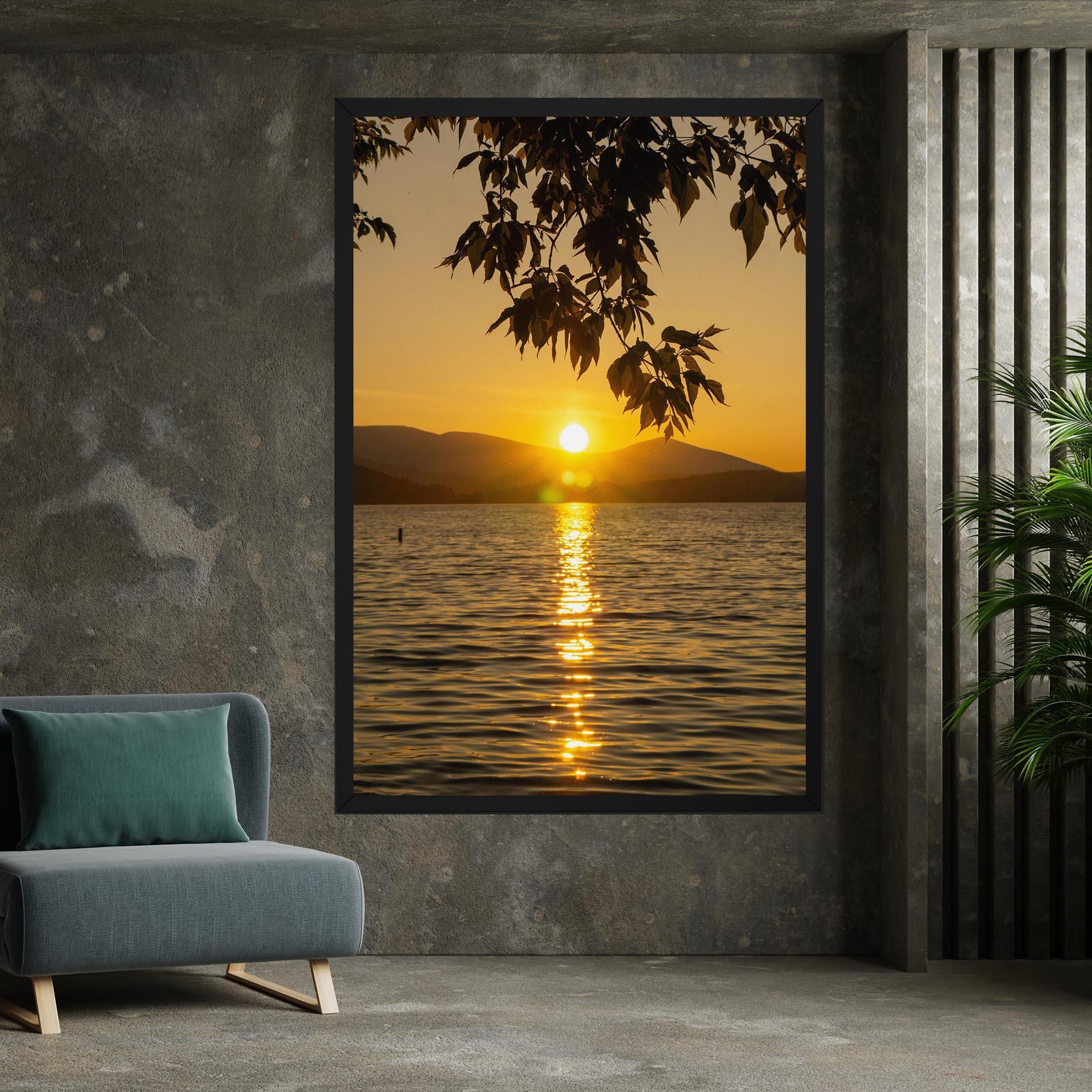 Leinwandbild Yellow Sunrise mockup 7