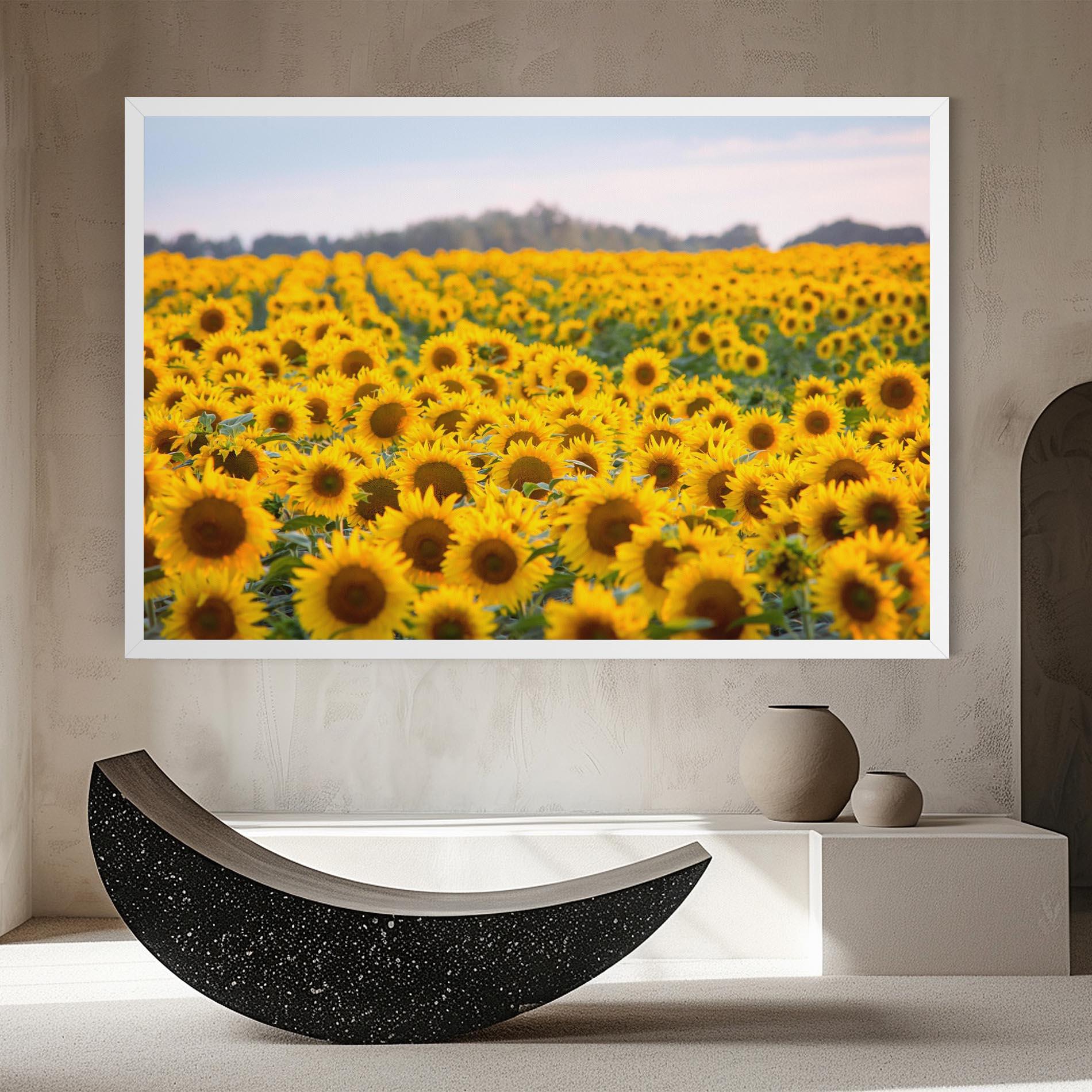 Leinwandbild Blooming Sunflowers mockup 8
