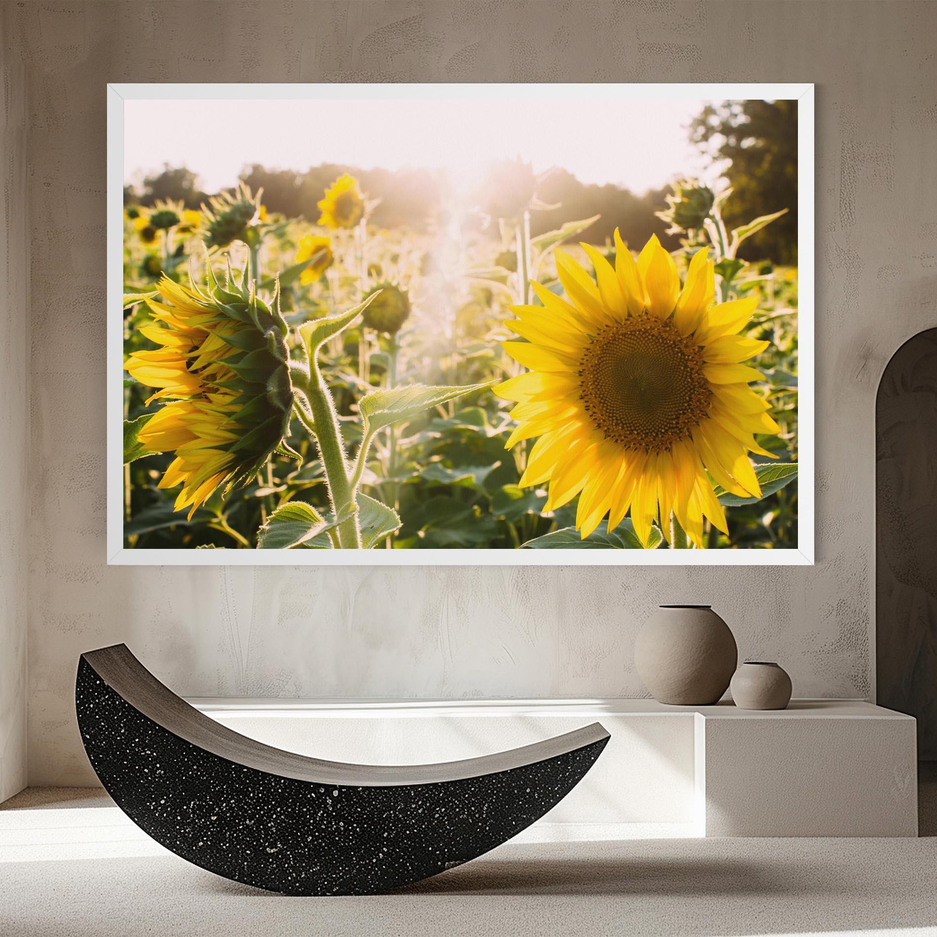 Leinwandbild Yellow Sun Flower mockup 8