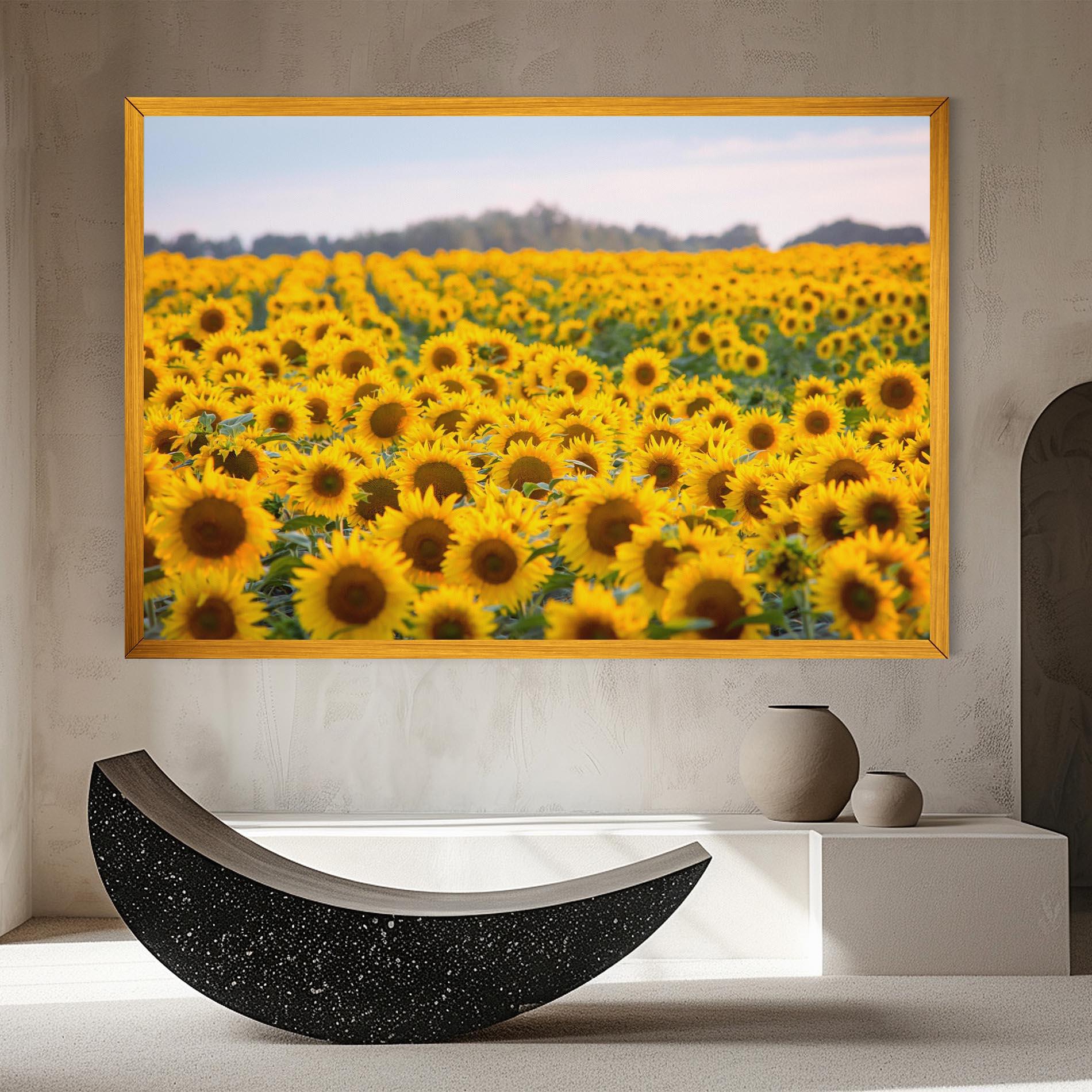 Leinwandbild Blooming Sunflowers mockup 8
