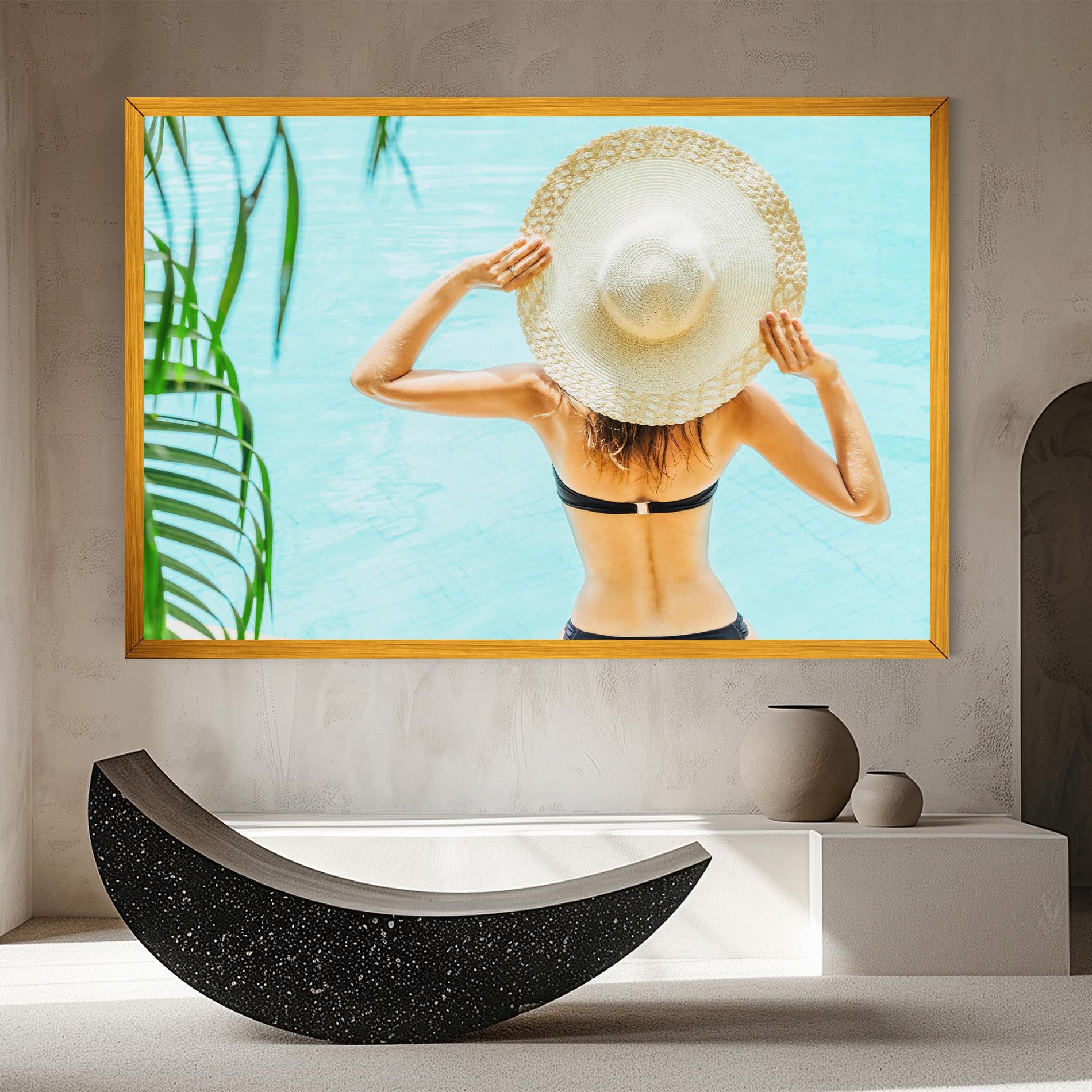 Leinwandbild Enjoying Swimming Pool mockup 8