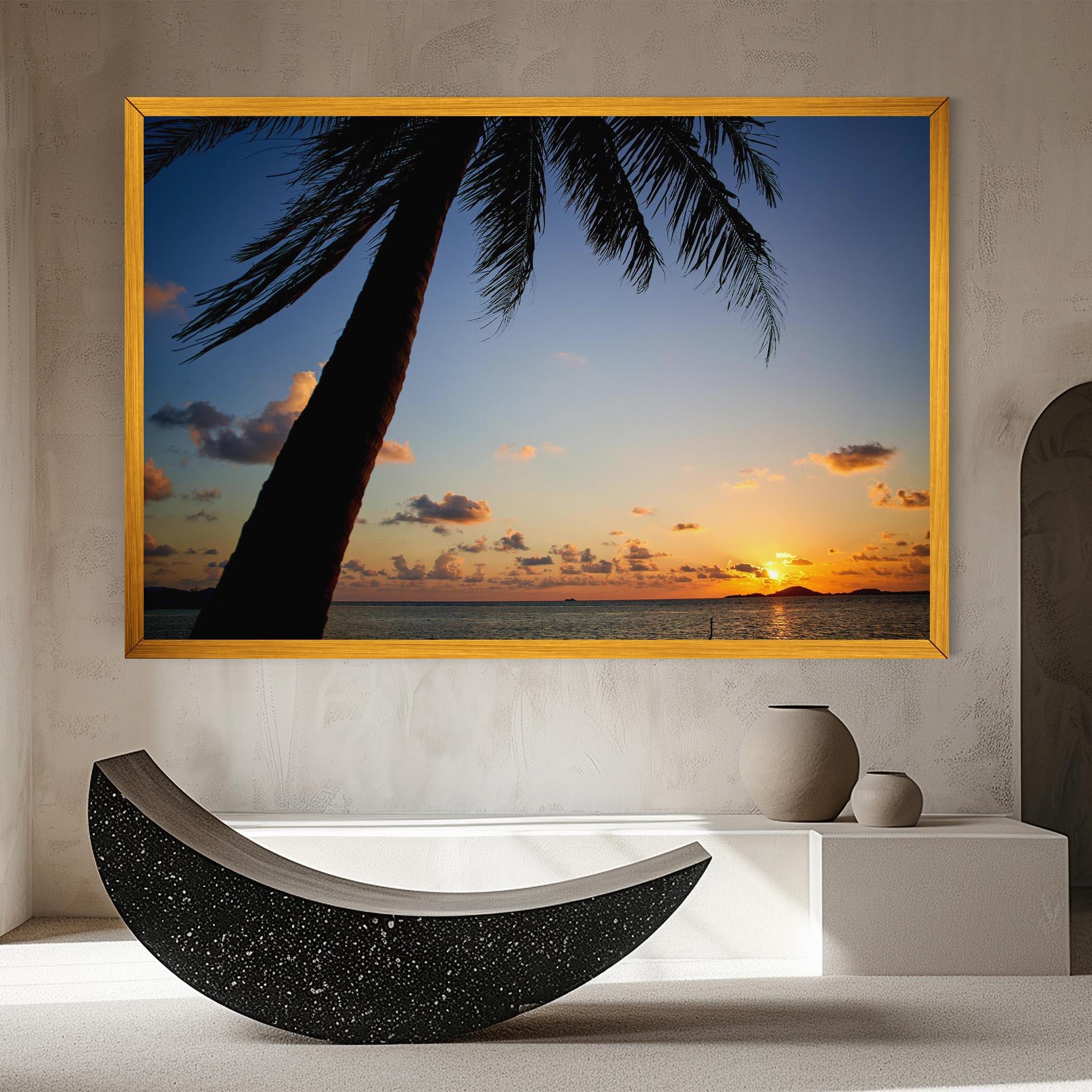 Leinwandbild Palm Tree Silhouette mockup 8