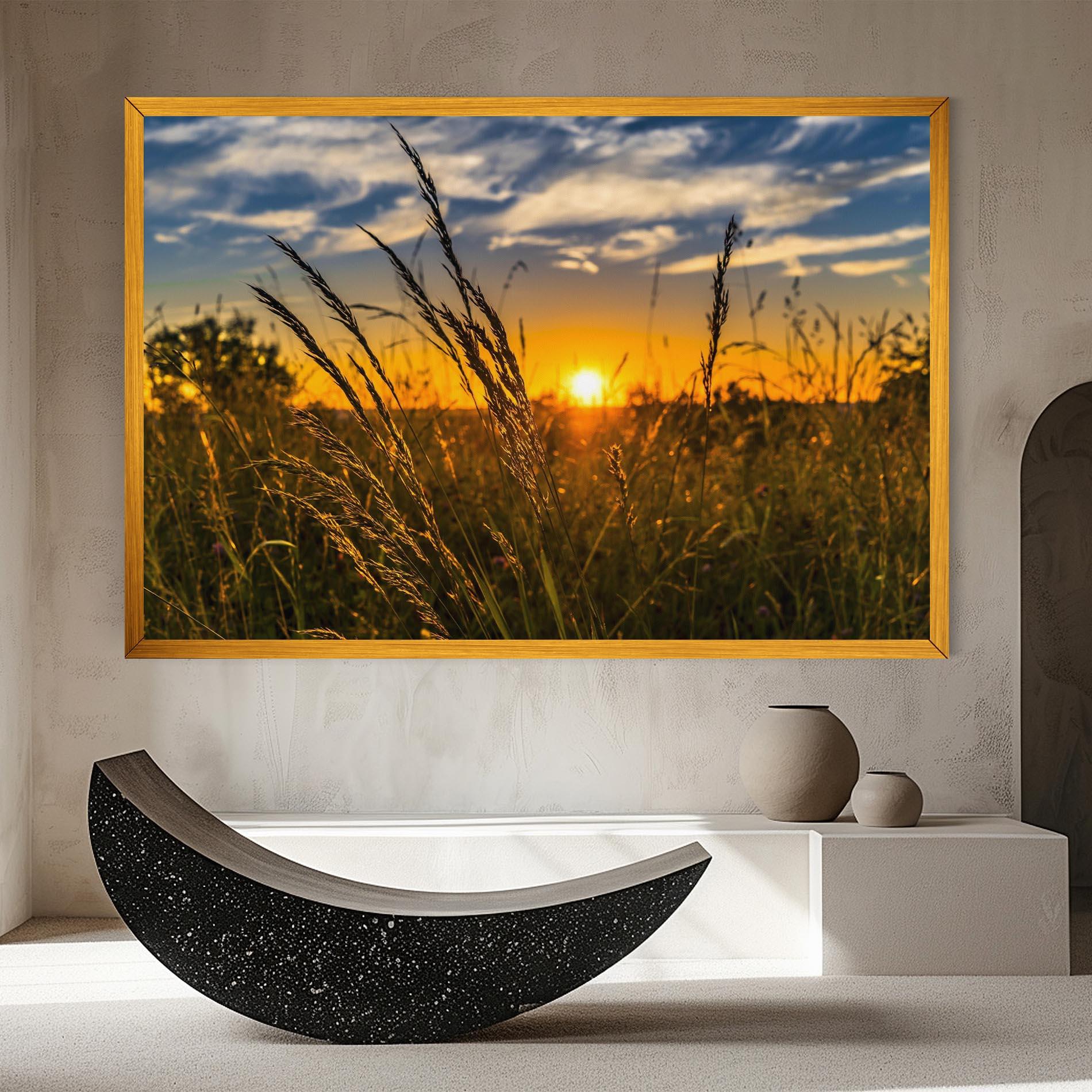 Leinwandbild Wheat Sunset mockup 8