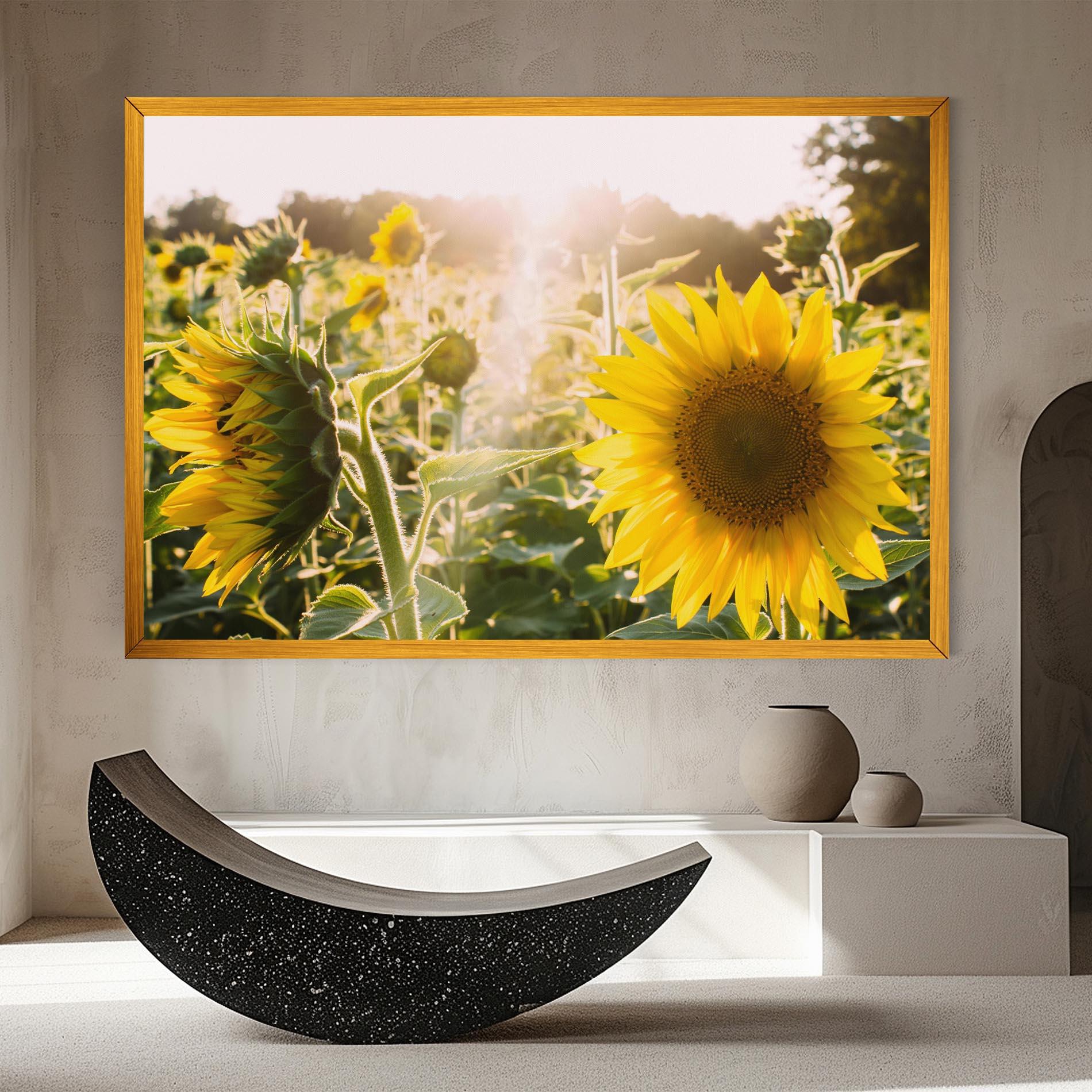 Leinwandbild Yellow Sun Flower mockup 8