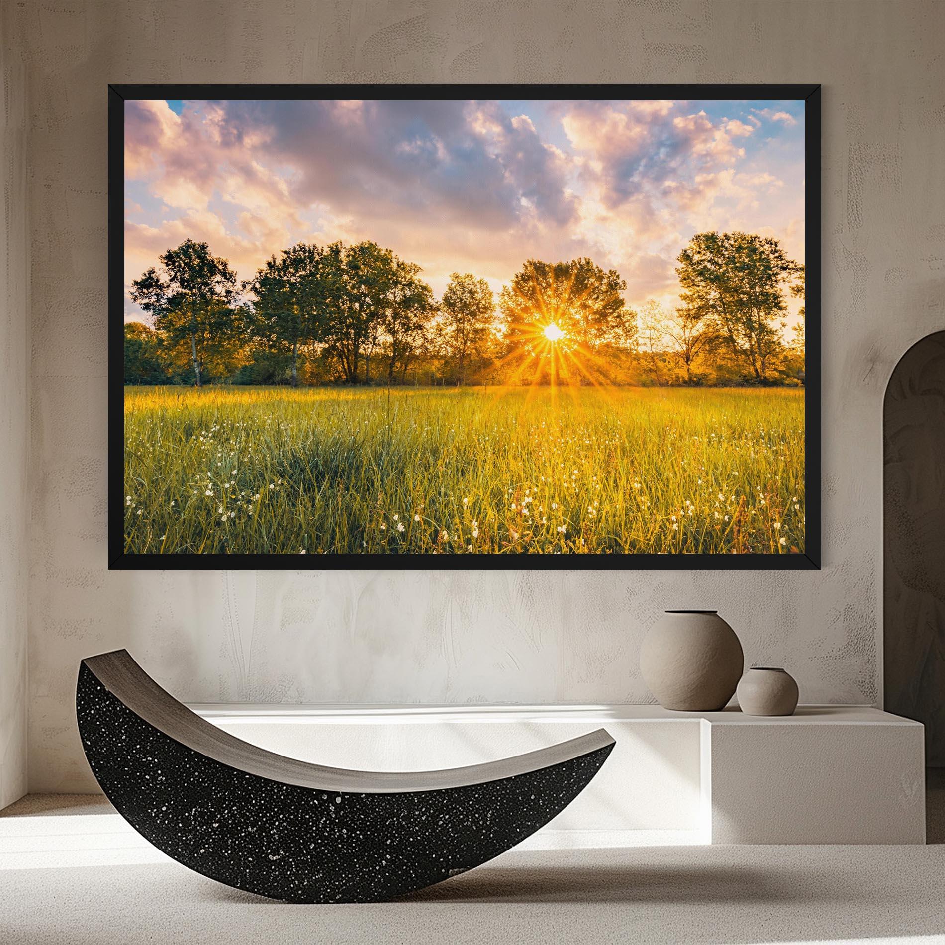 Leinwandbild Blossoming Meadow mockup 8