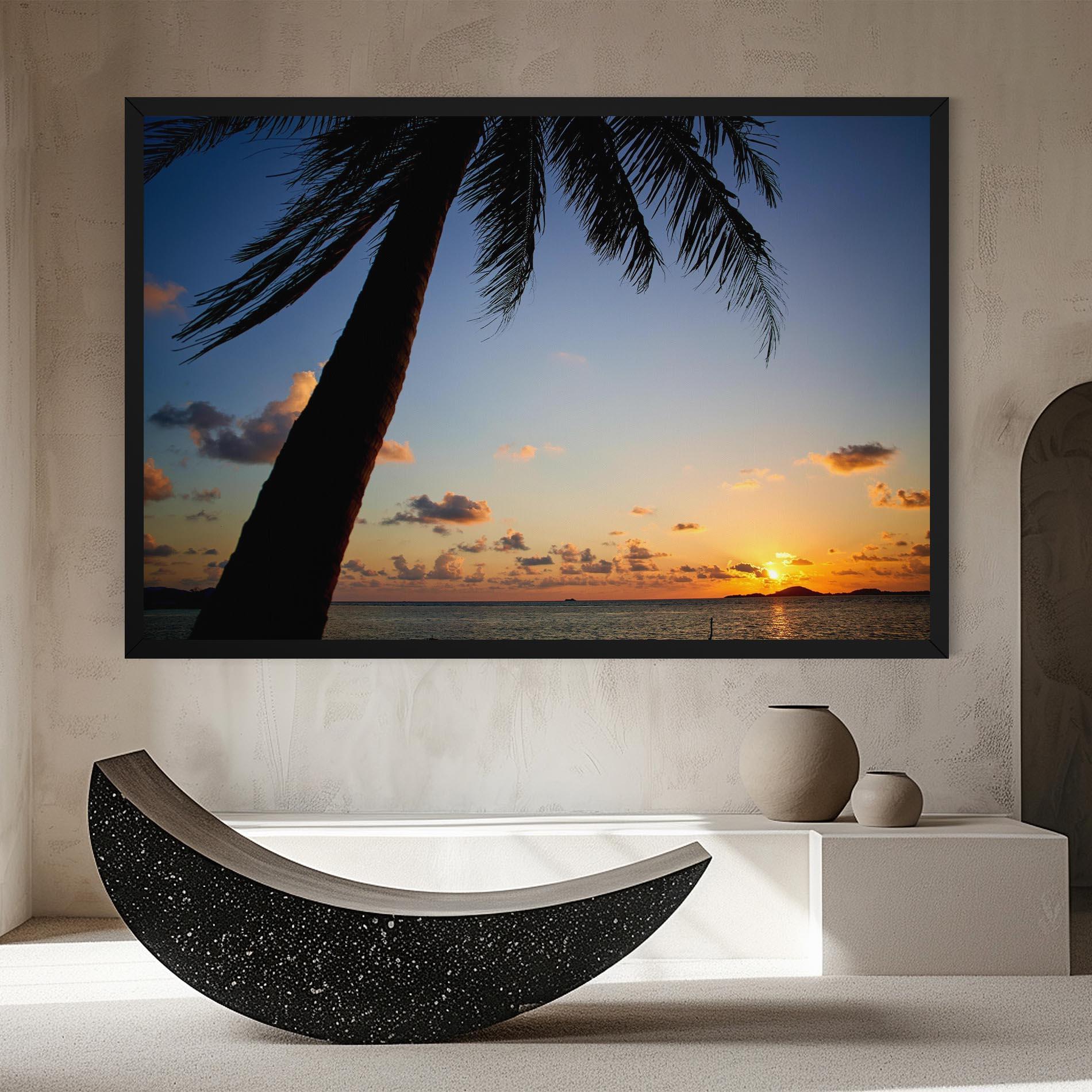 Leinwandbild Palm Tree Silhouette mockup 8