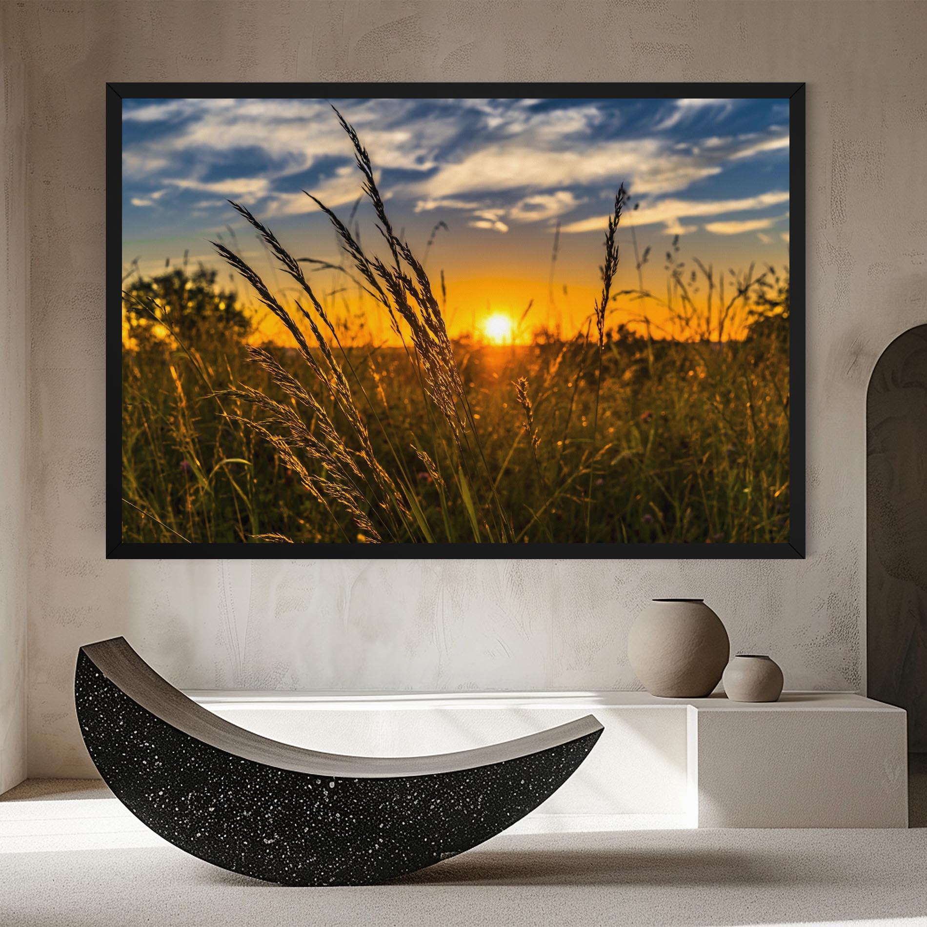 Leinwandbild Wheat Sunset mockup 8