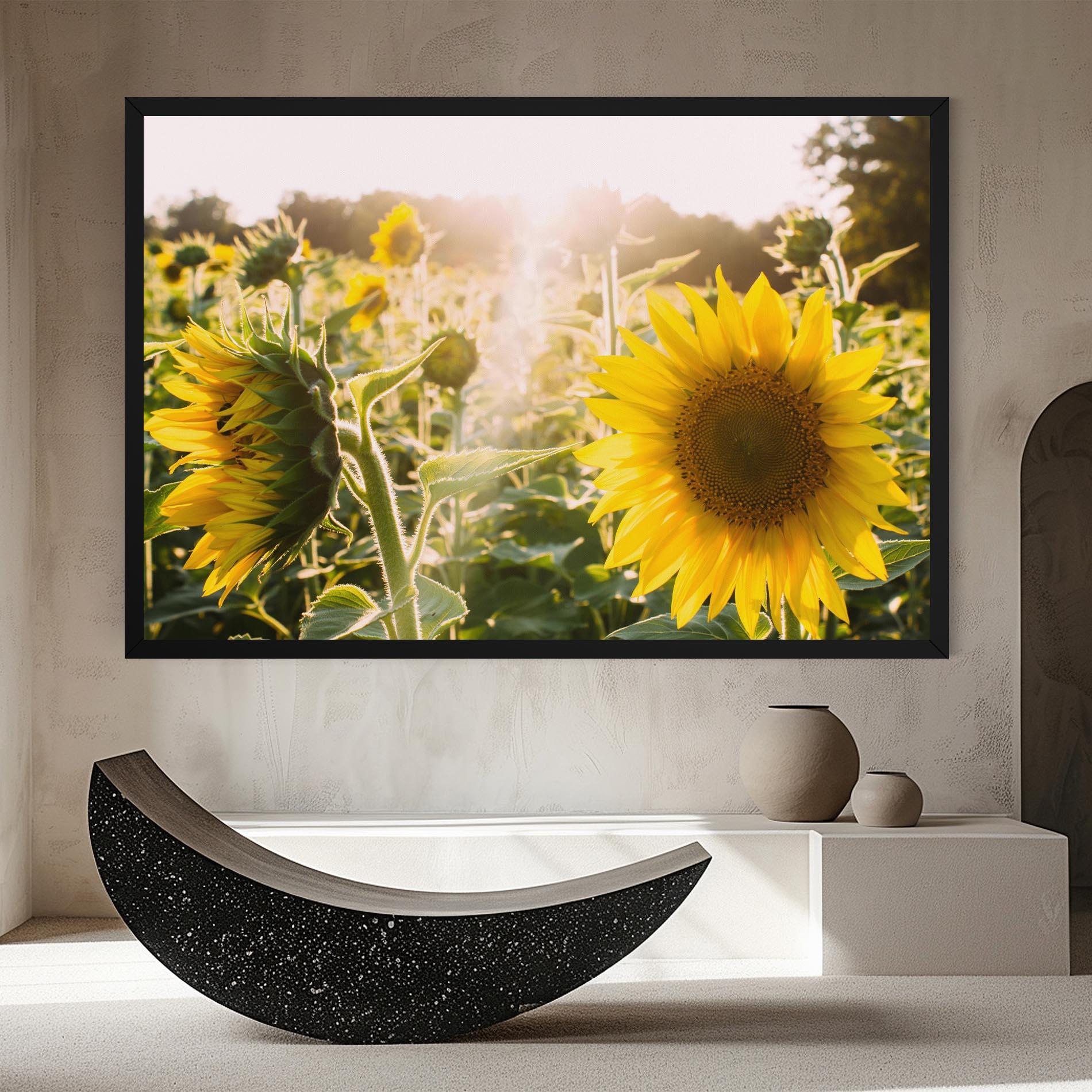 Leinwandbild Yellow Sun Flower mockup 8