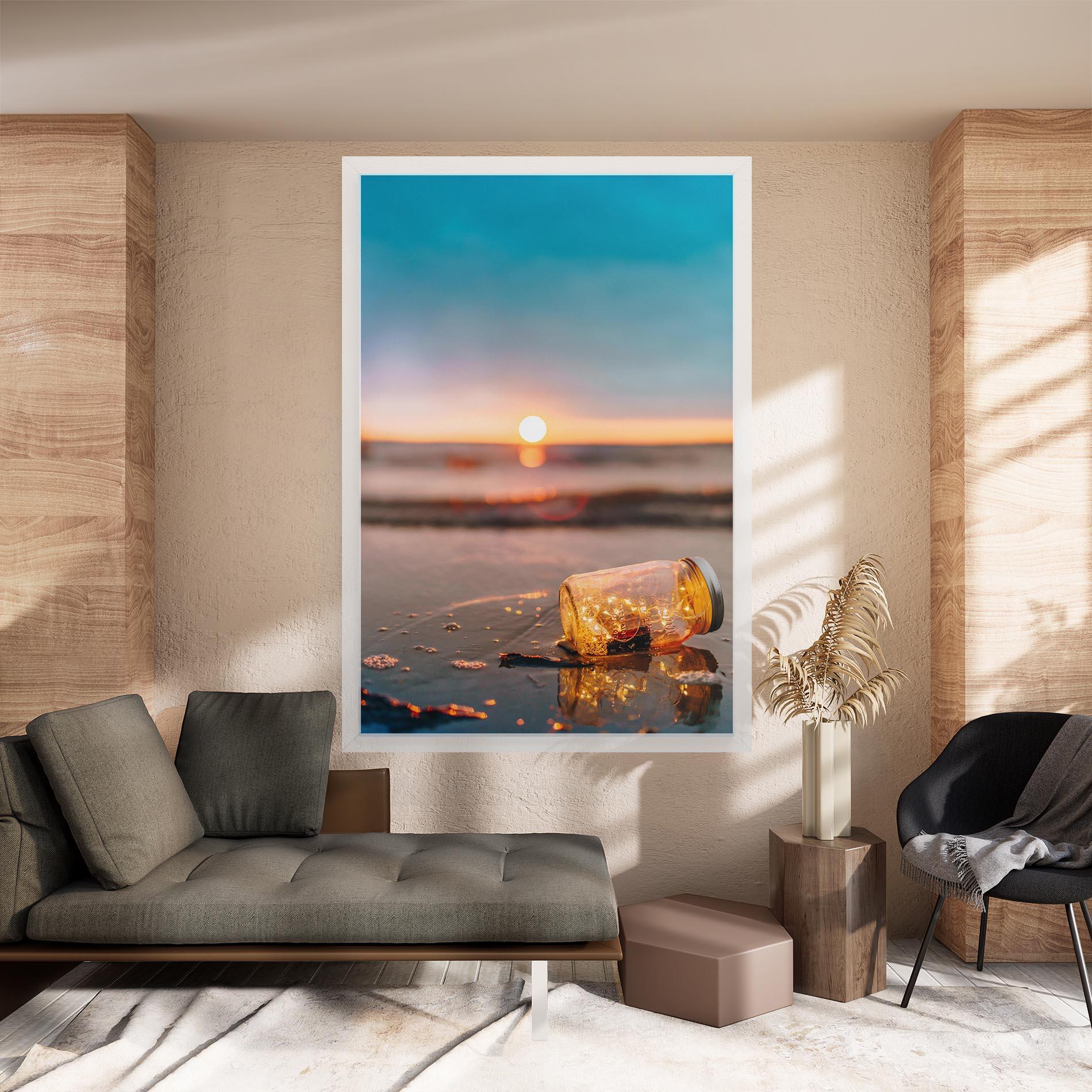 Leinwandbild Jar With Lights mockup 8