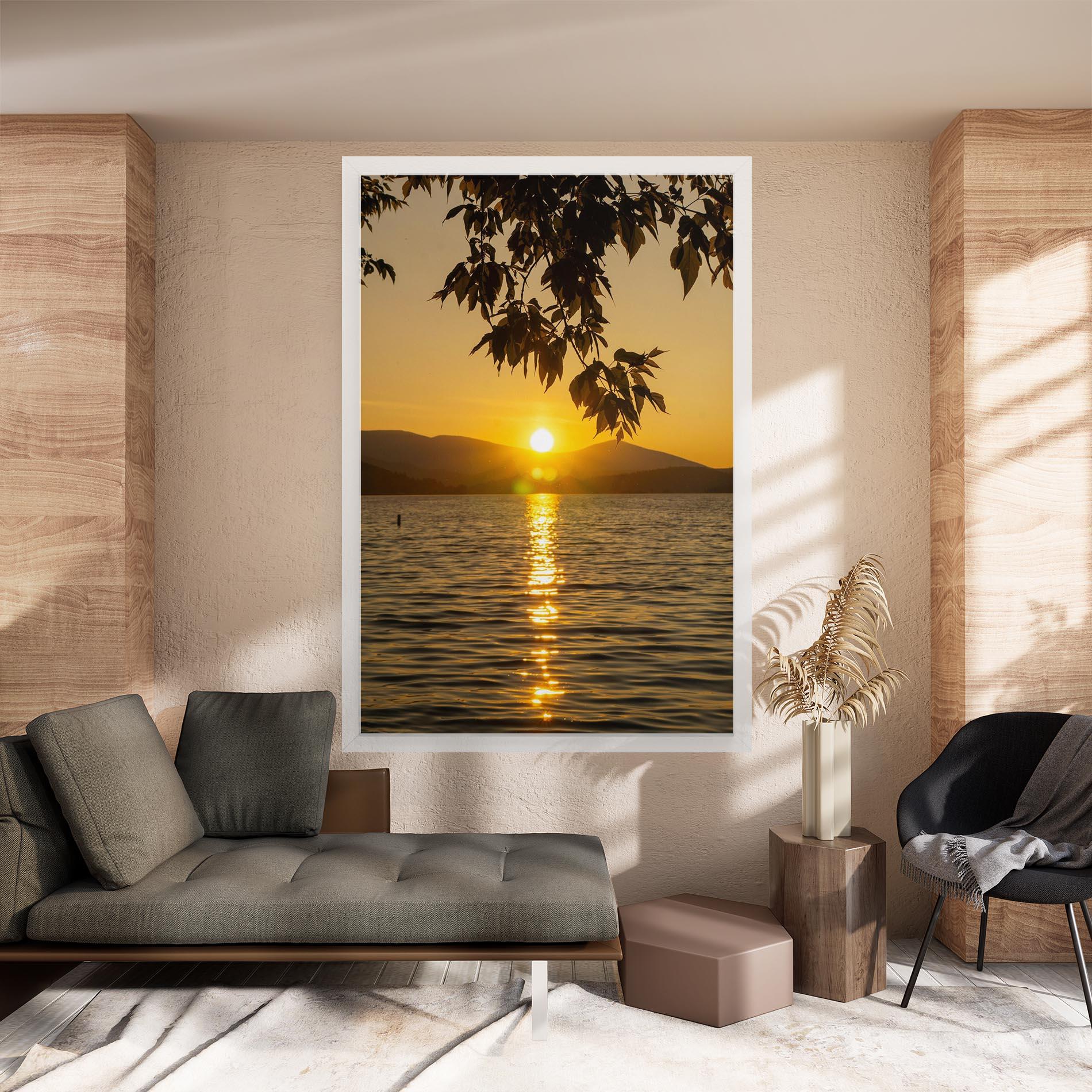 Leinwandbild Yellow Sunrise mockup 8