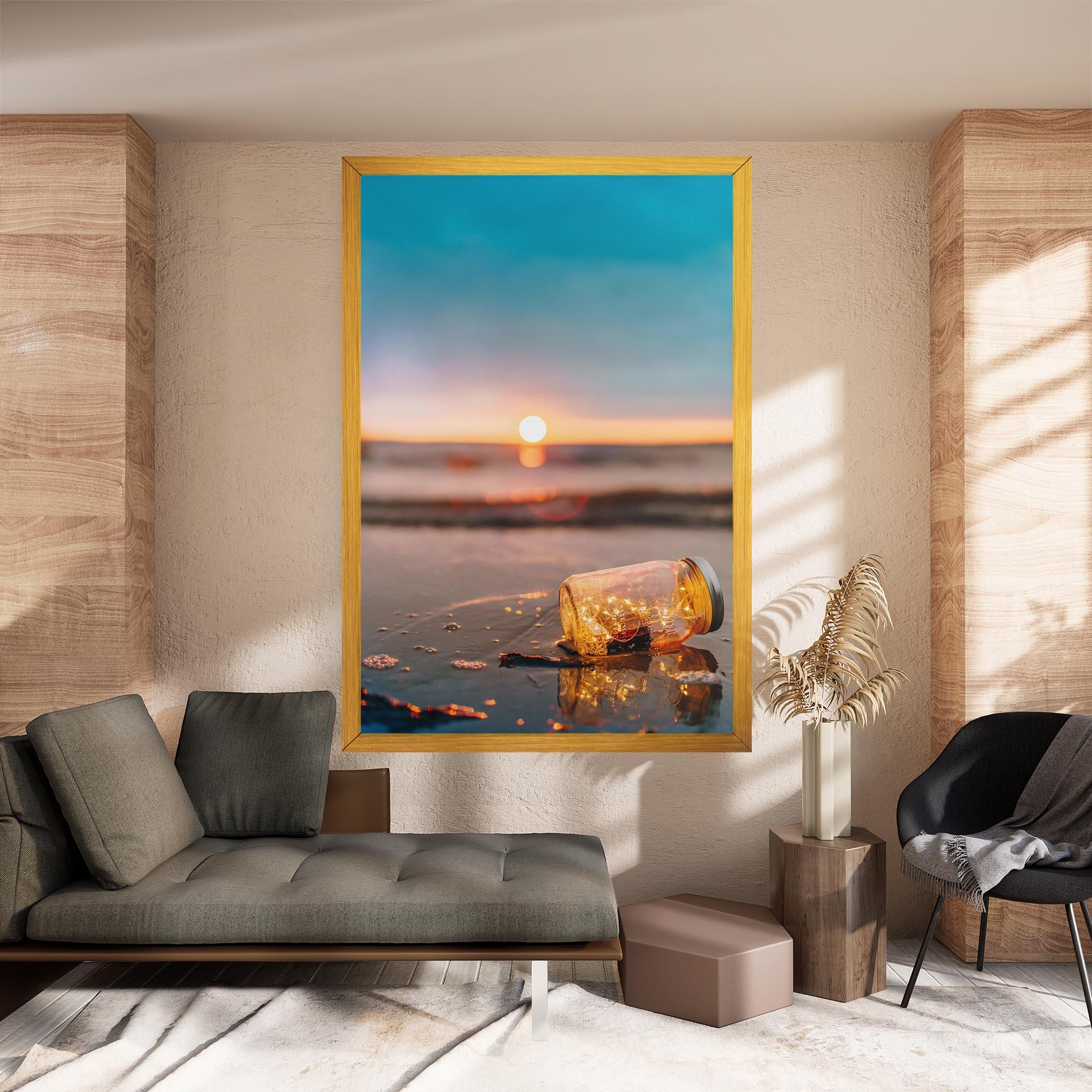 Leinwandbild Jar With Lights mockup 8