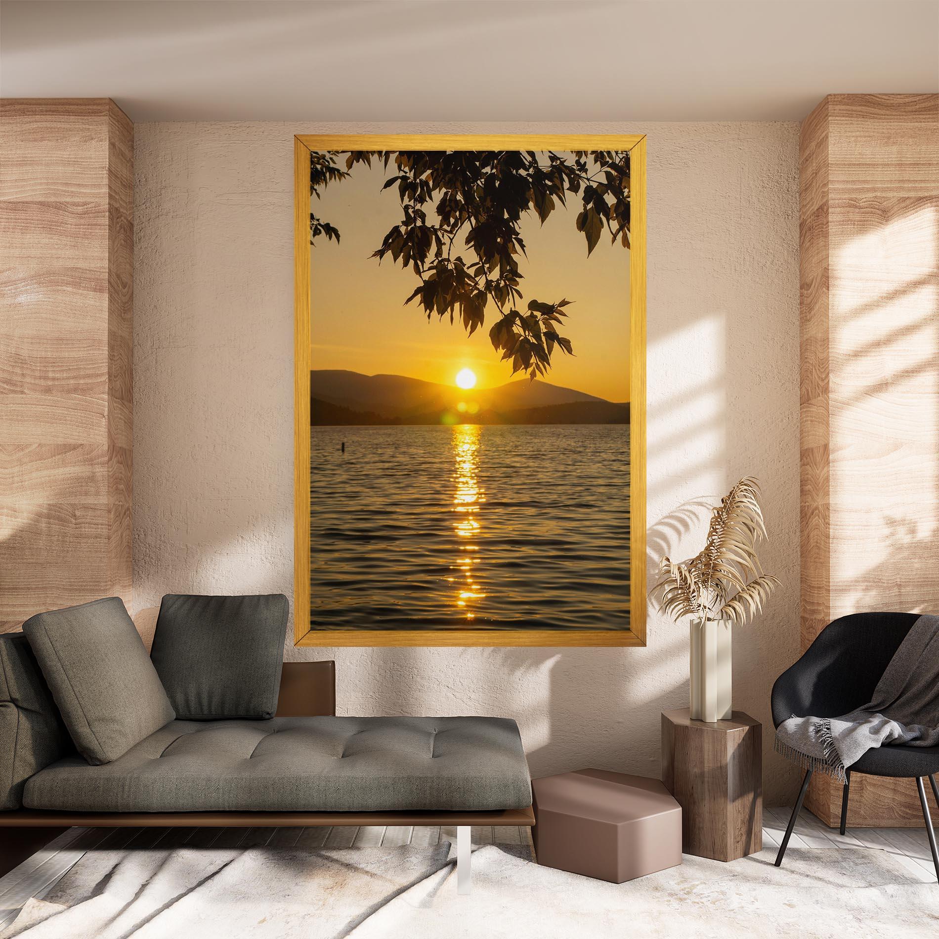 Leinwandbild Yellow Sunrise mockup 8