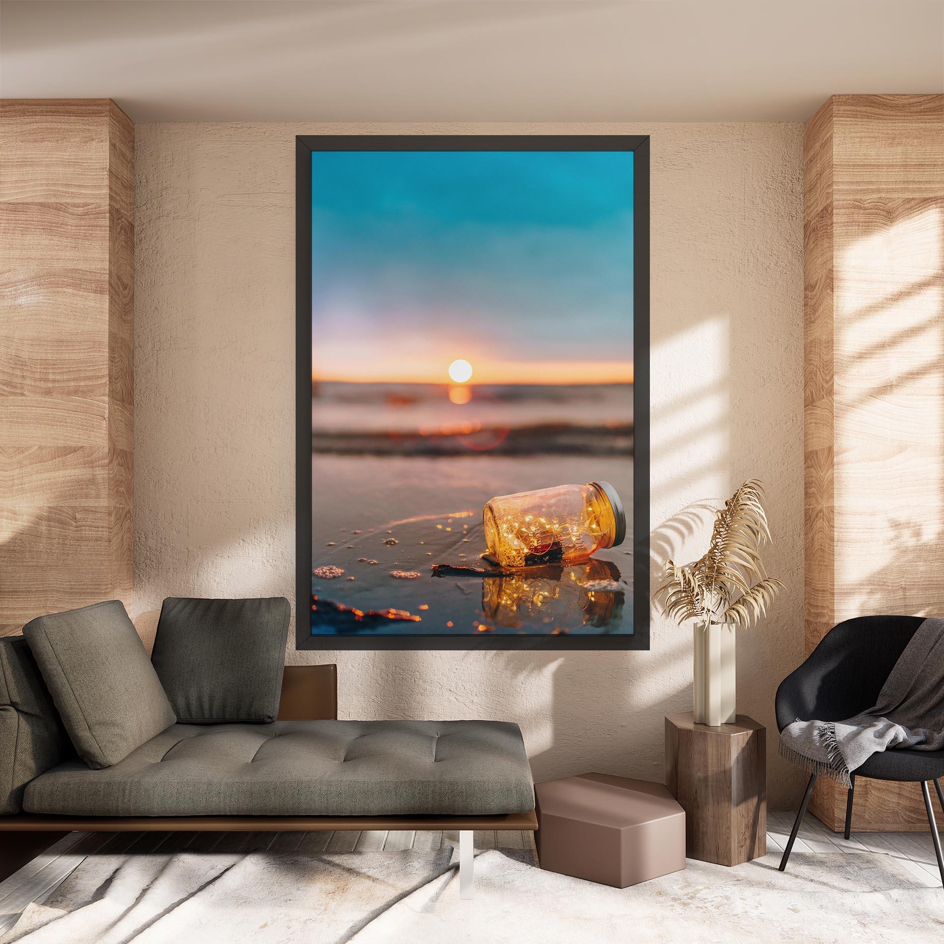 Leinwandbild Jar With Lights mockup 8