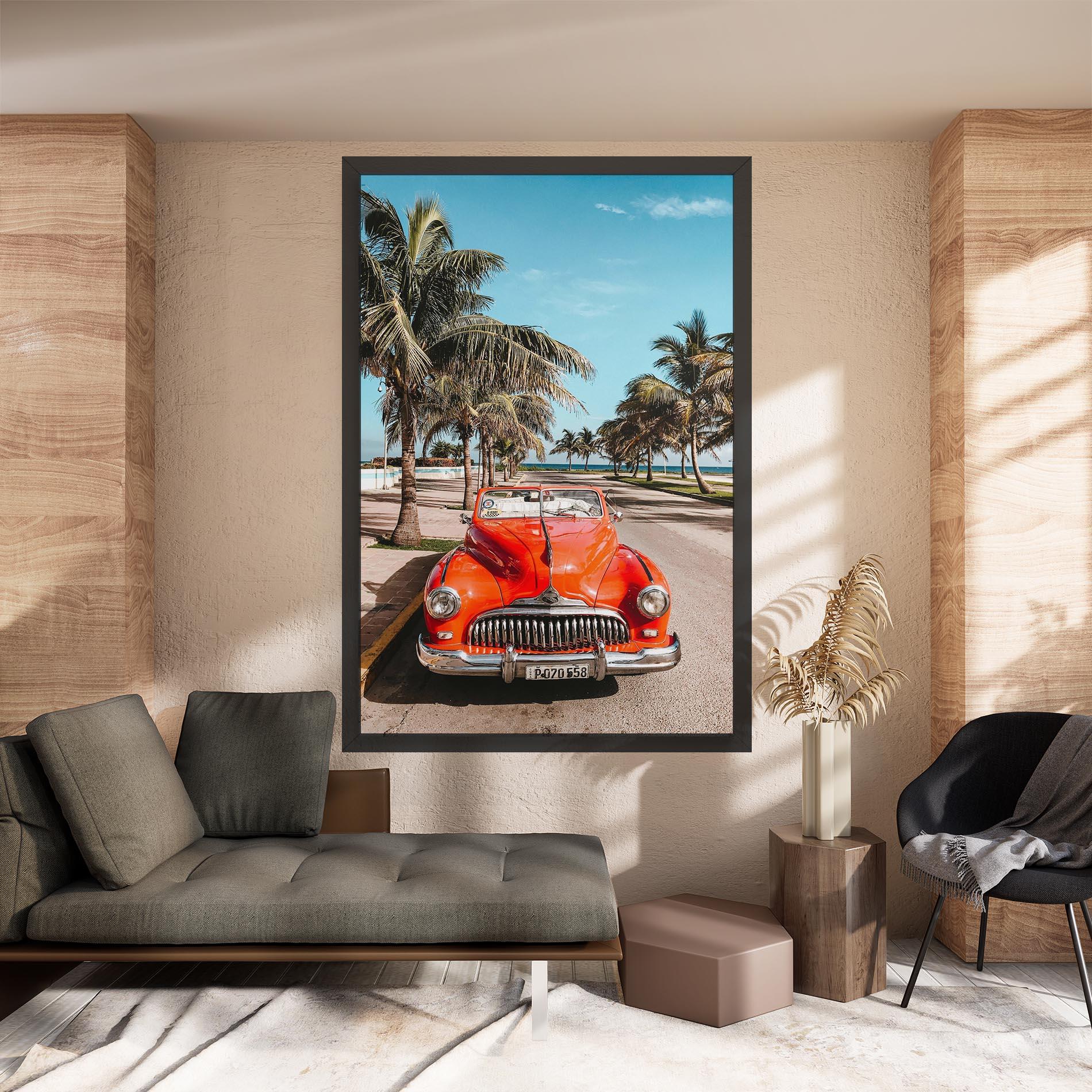 Leinwandbild Red Summer Car mockup 8
