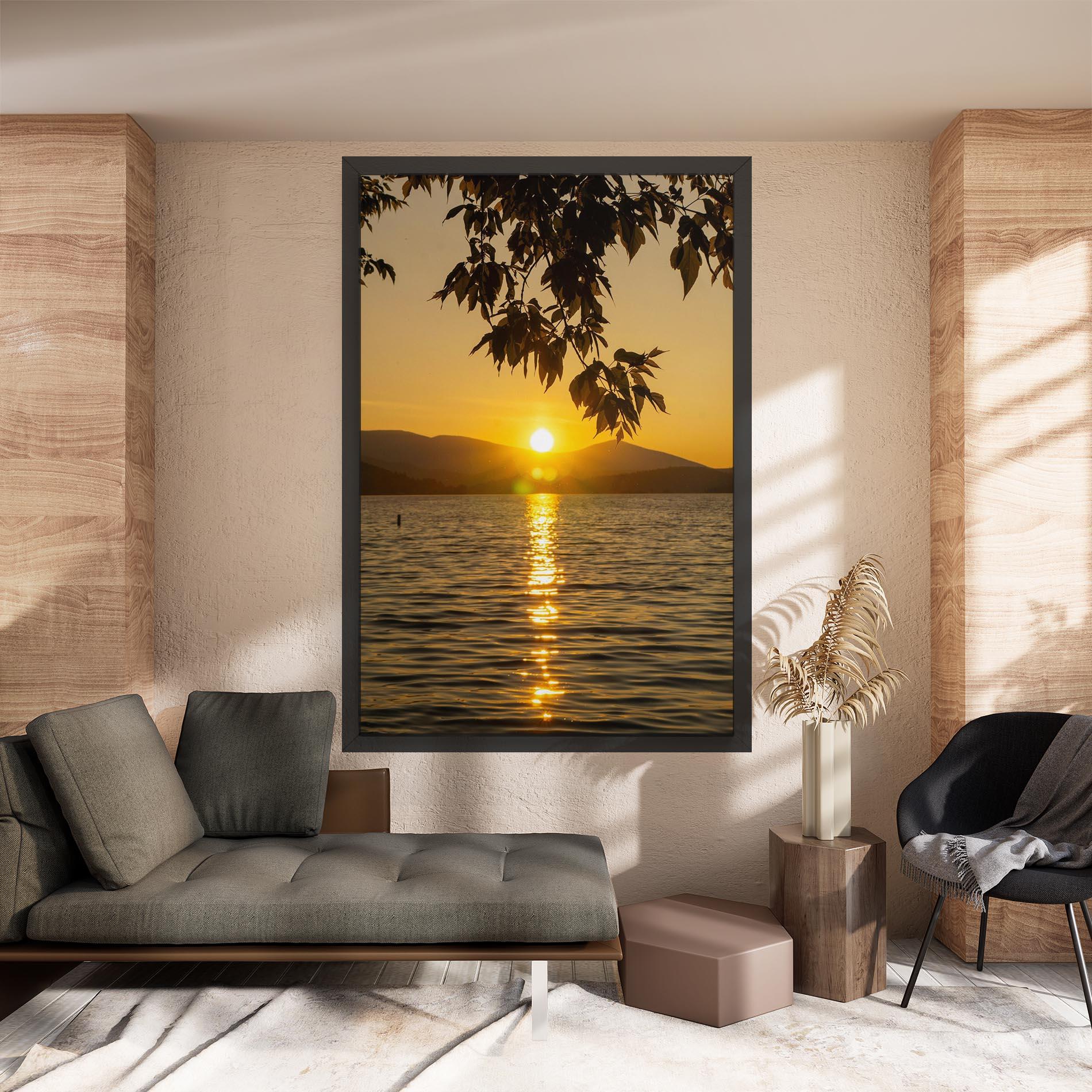 Leinwandbild Yellow Sunrise mockup 8
