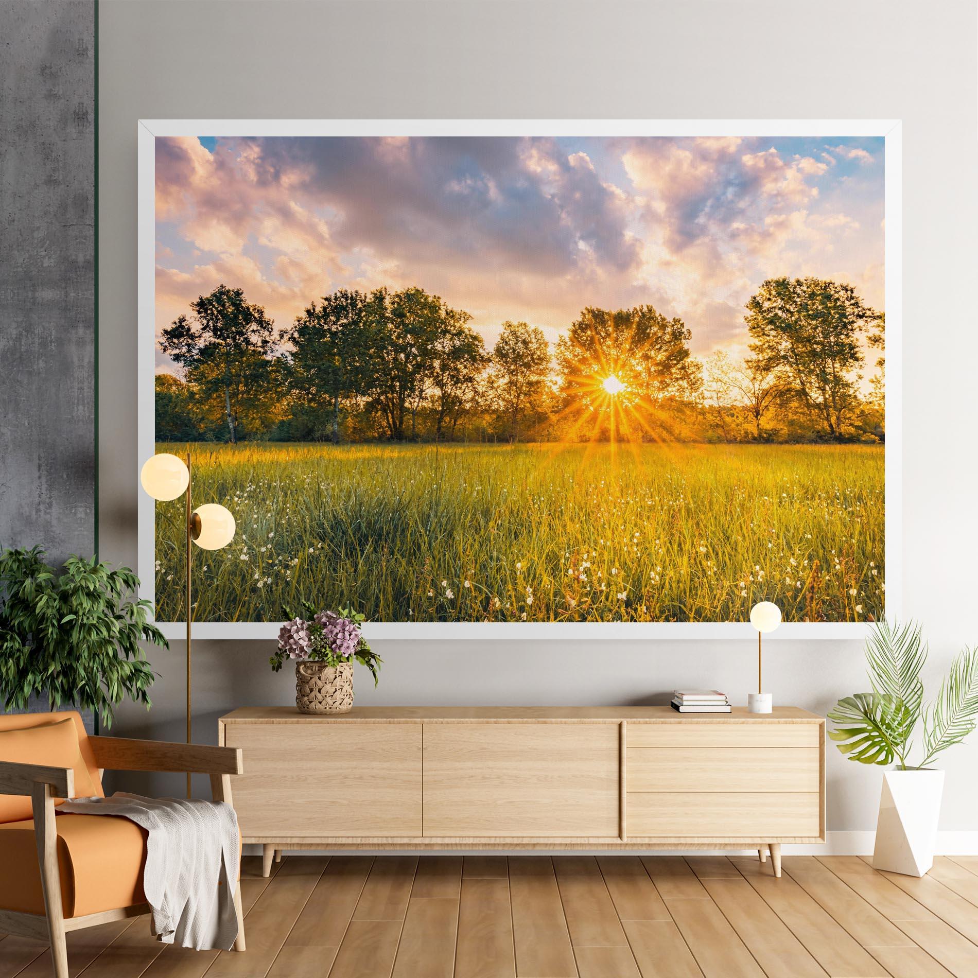 Leinwandbild Blossoming Meadow mockup 9