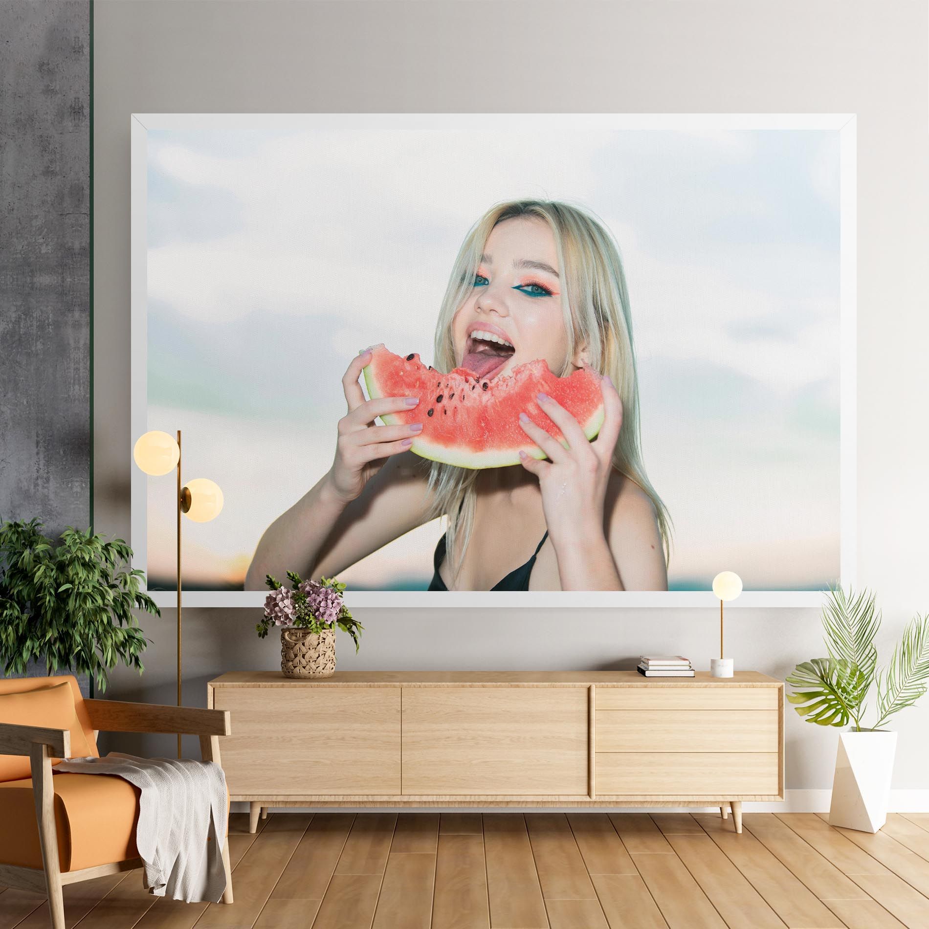 Eating Watermelon mockup 9