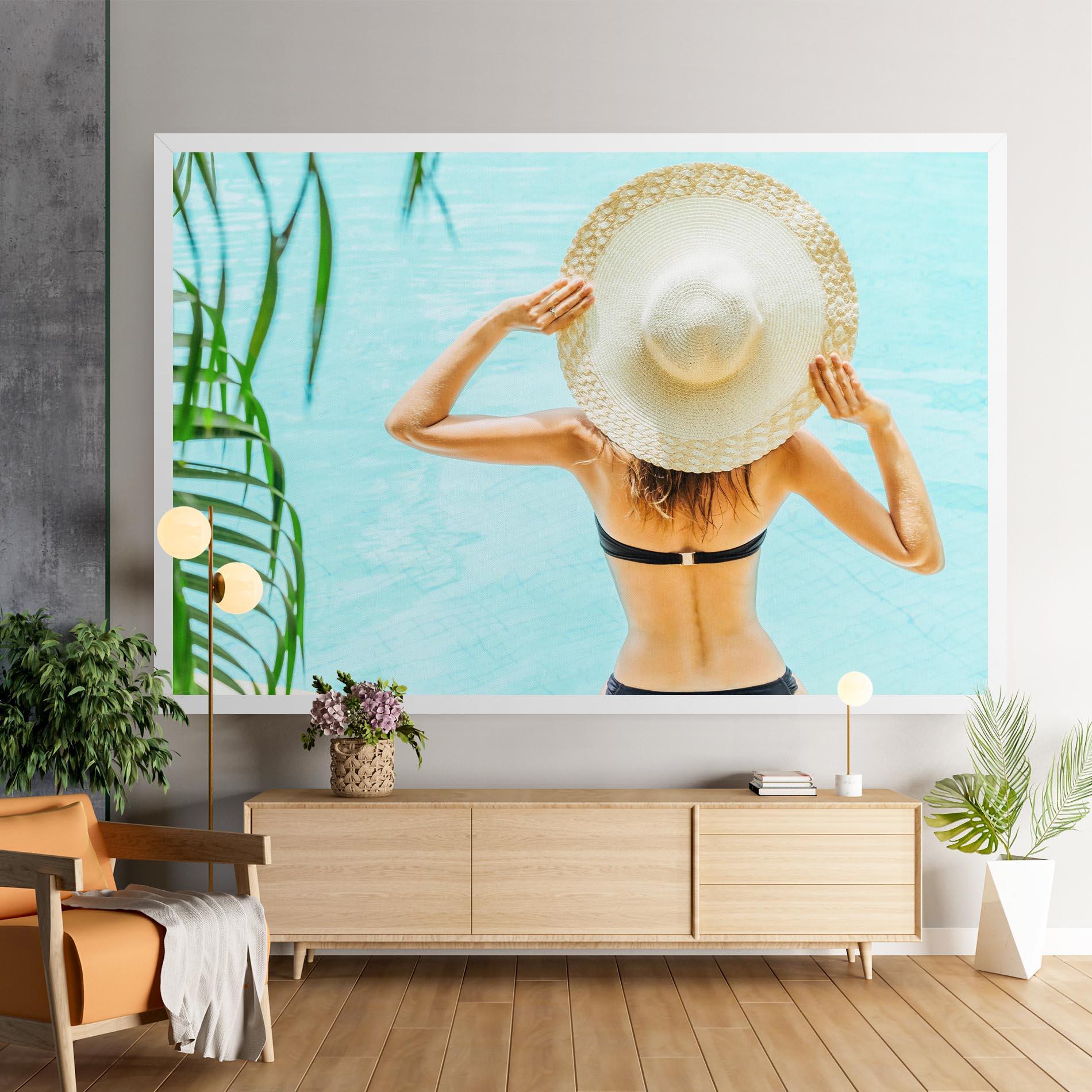 Leinwandbild Enjoying Swimming Pool mockup 9