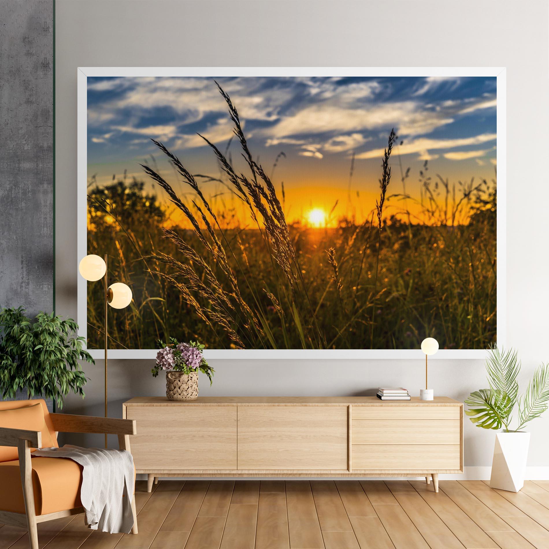 Leinwandbild Wheat Sunset mockup 9