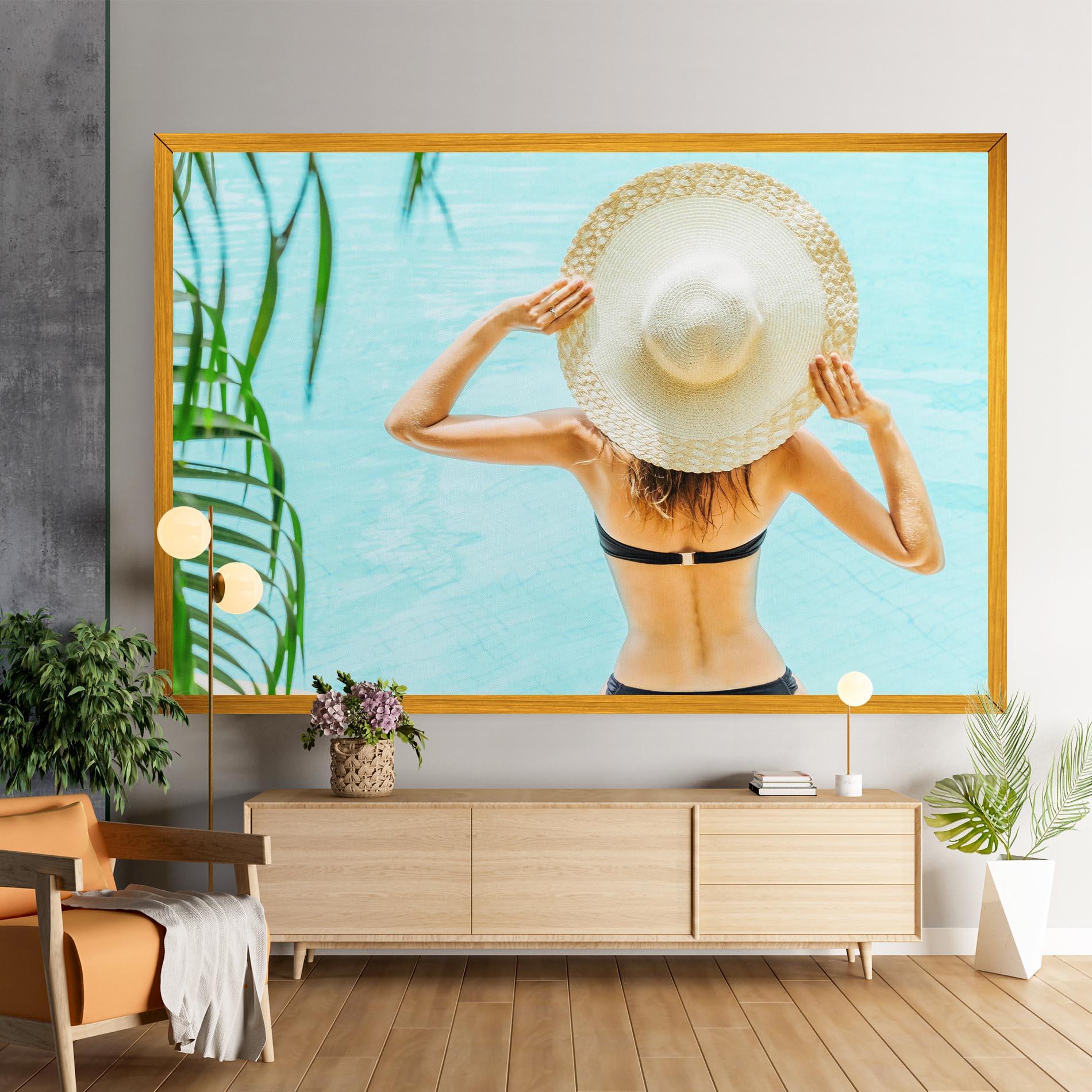 Leinwandbild Enjoying Swimming Pool mockup 9