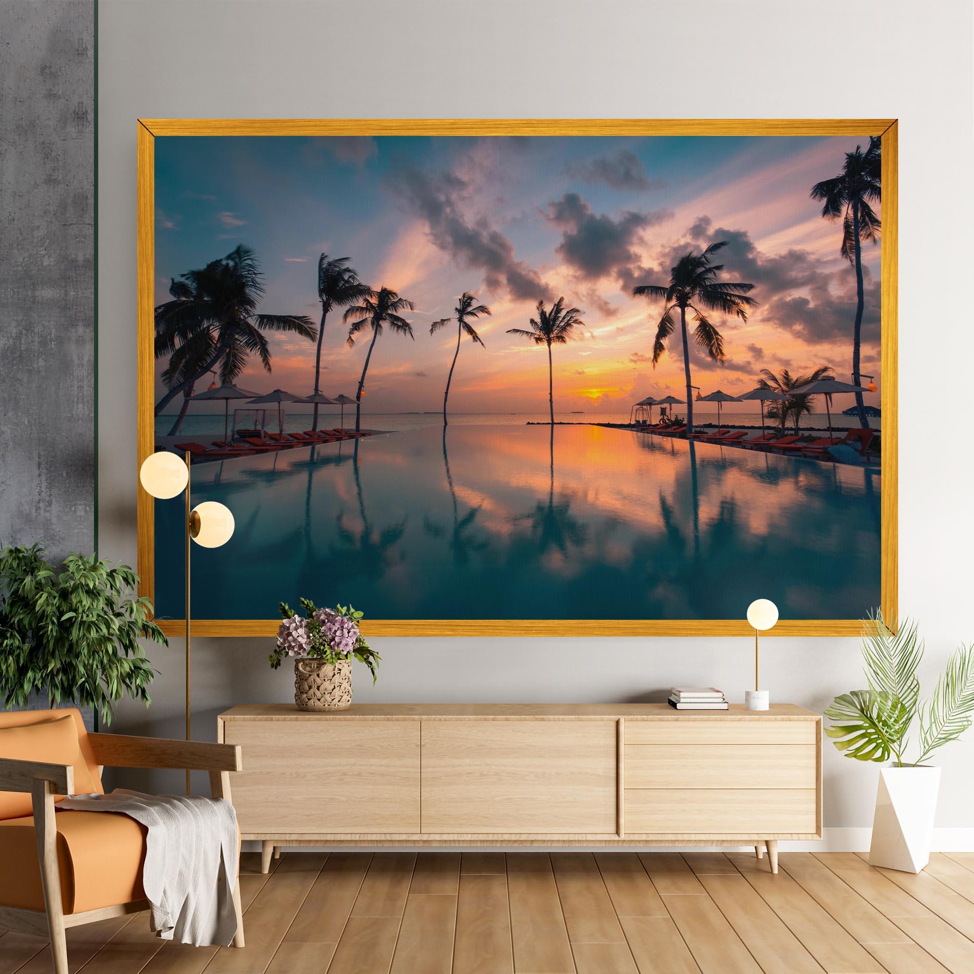 Leinwandbild Tropical Beach mockup 9