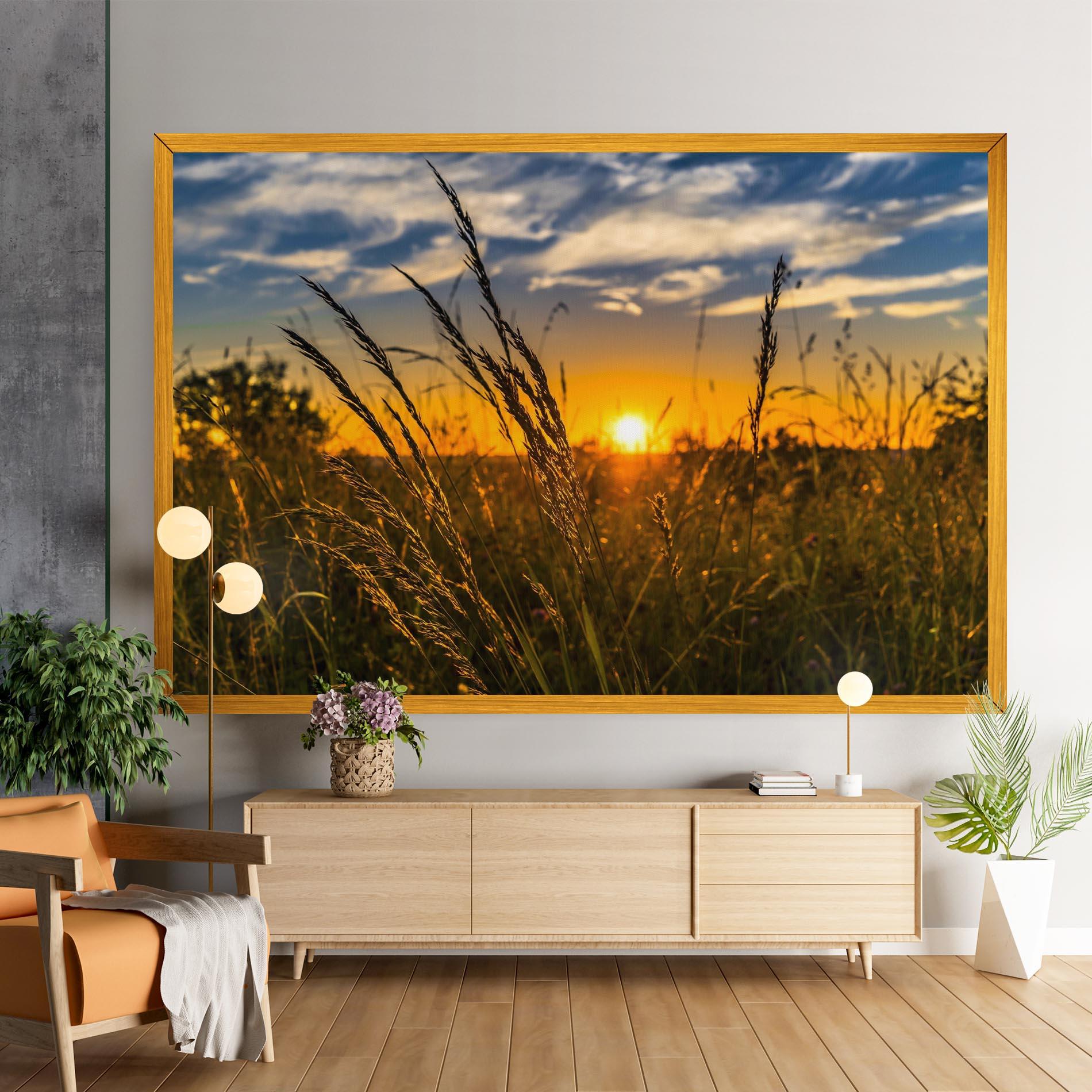 Leinwandbild Wheat Sunset mockup 9