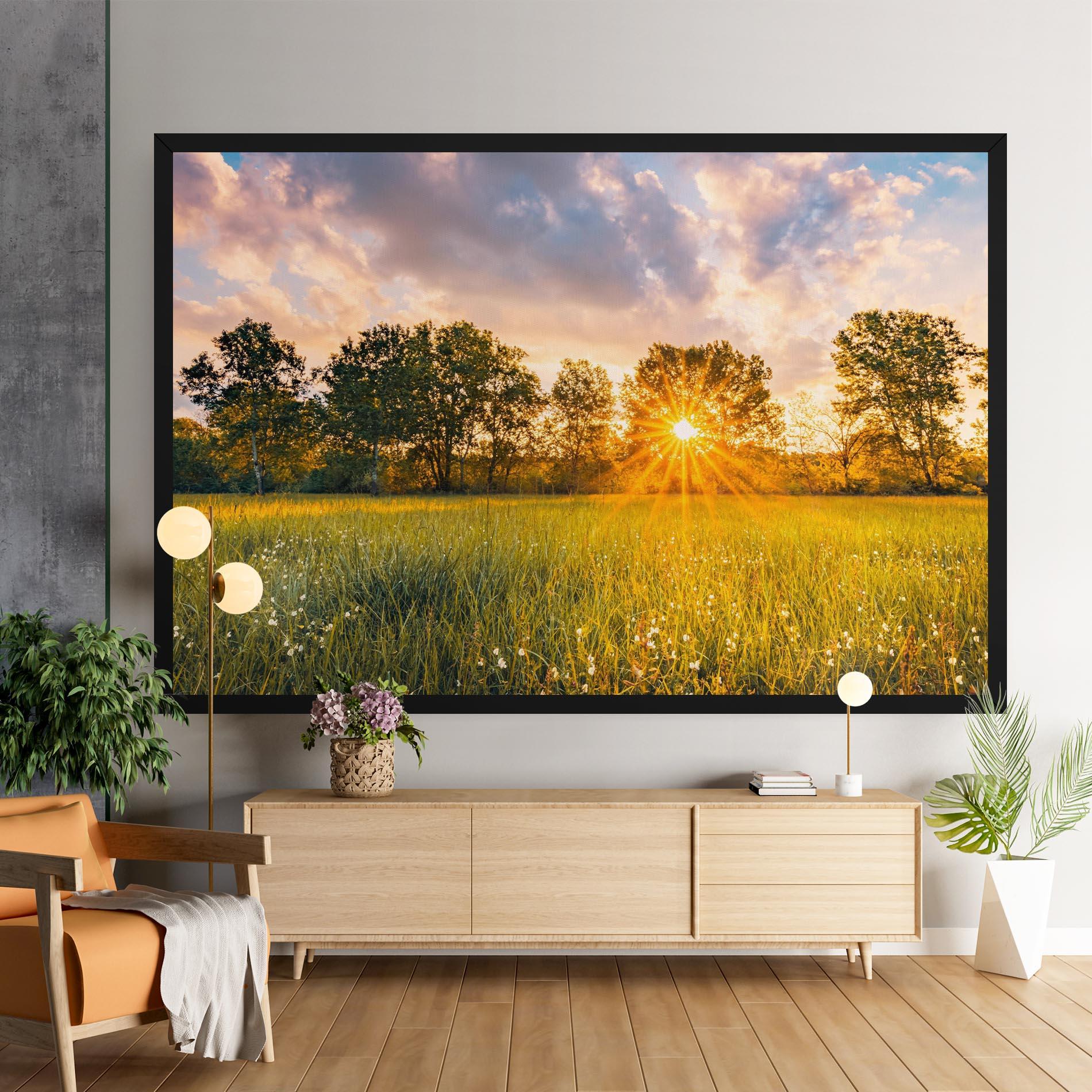 Leinwandbild Blossoming Meadow mockup 9