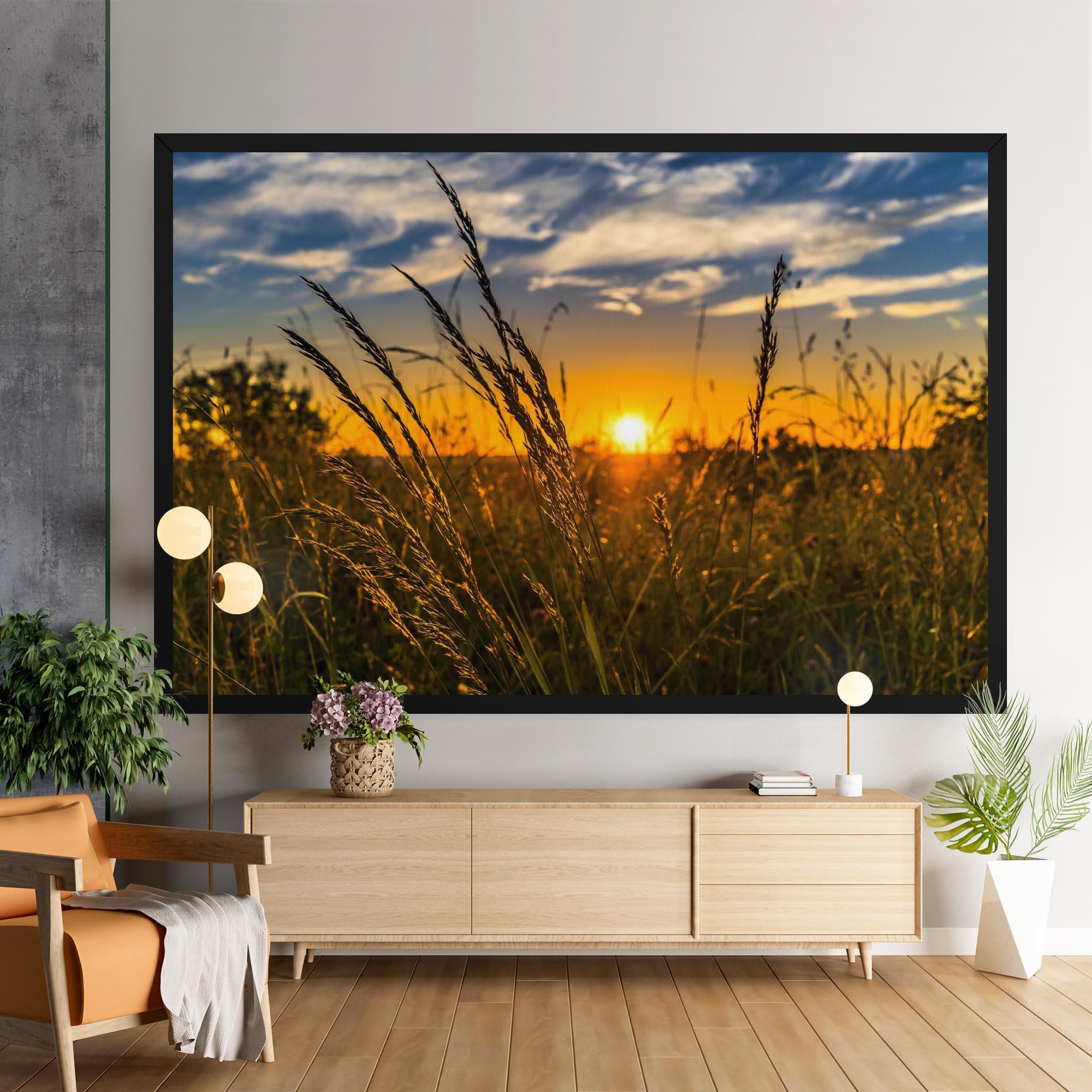 Leinwandbild Wheat Sunset mockup 9