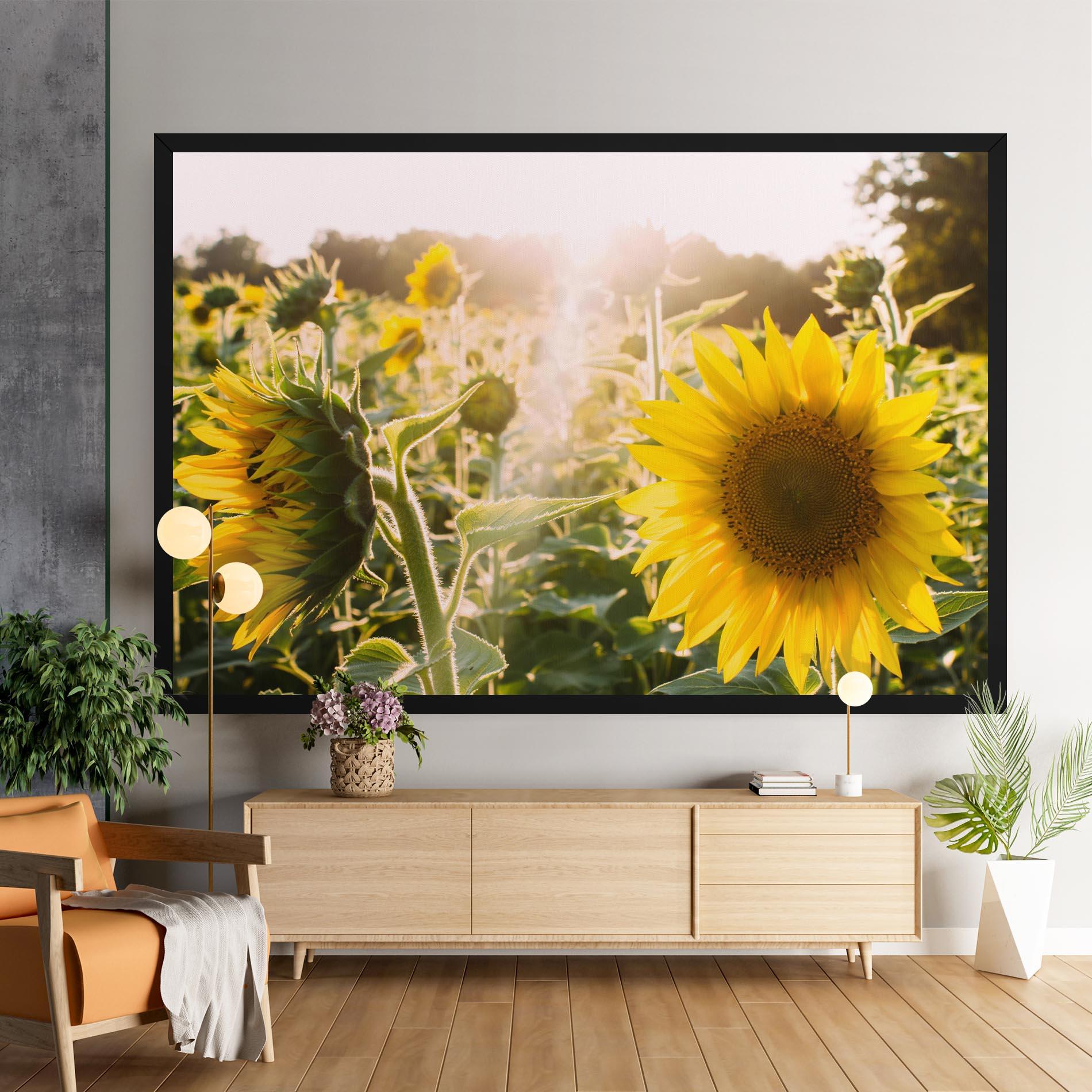Leinwandbild Yellow Sun Flower mockup 9