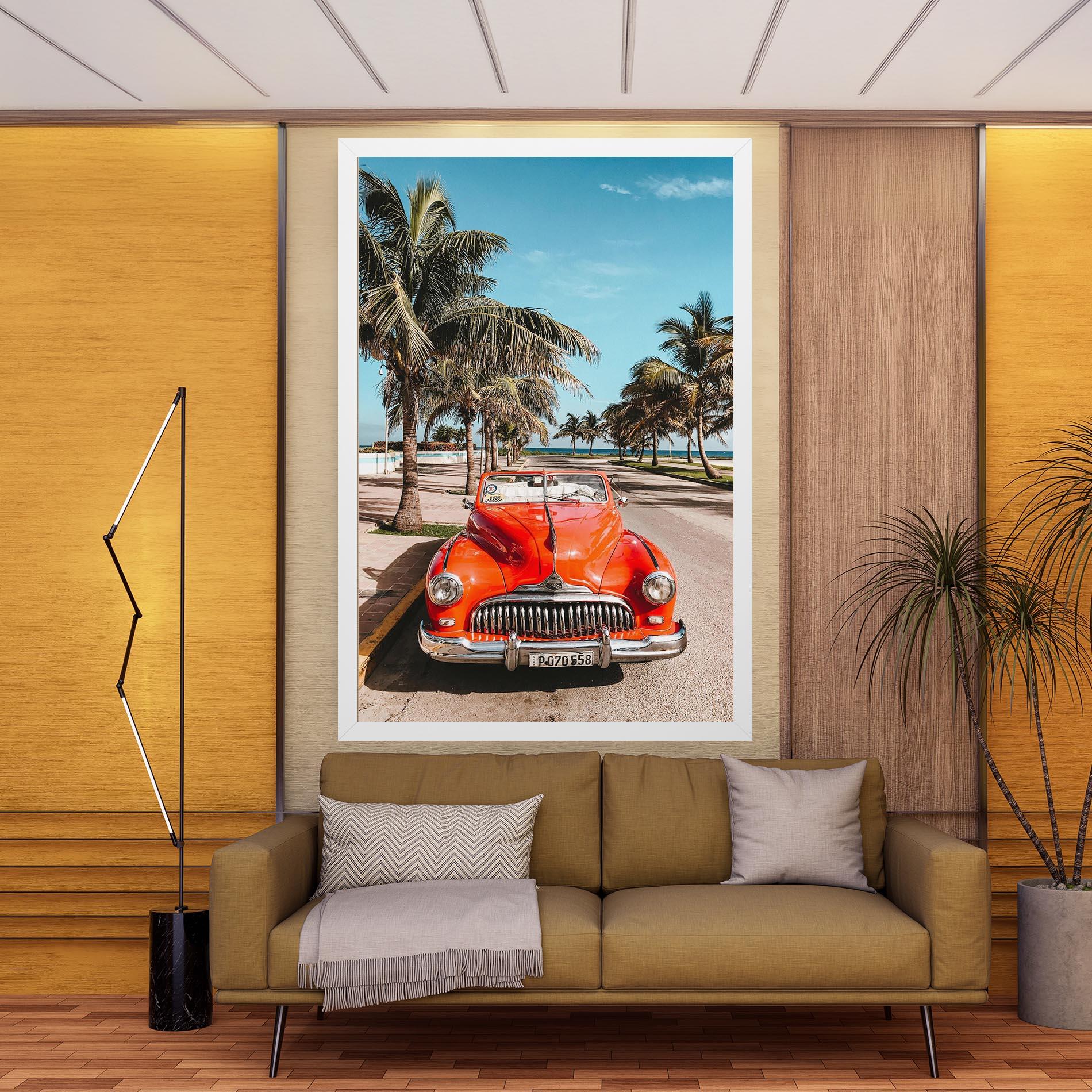 Leinwandbild Red Summer Car mockup 9