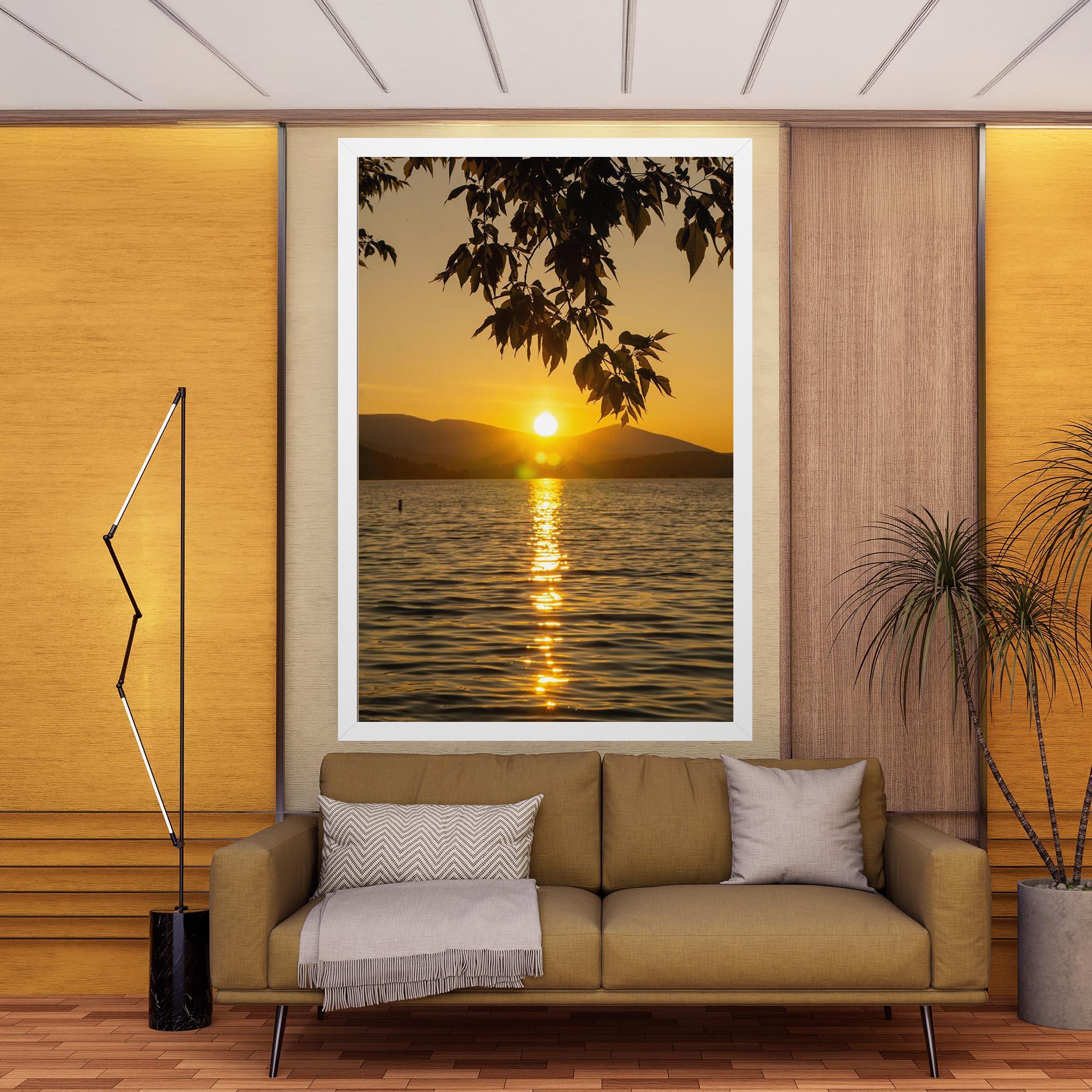 Leinwandbild Yellow Sunrise mockup 9